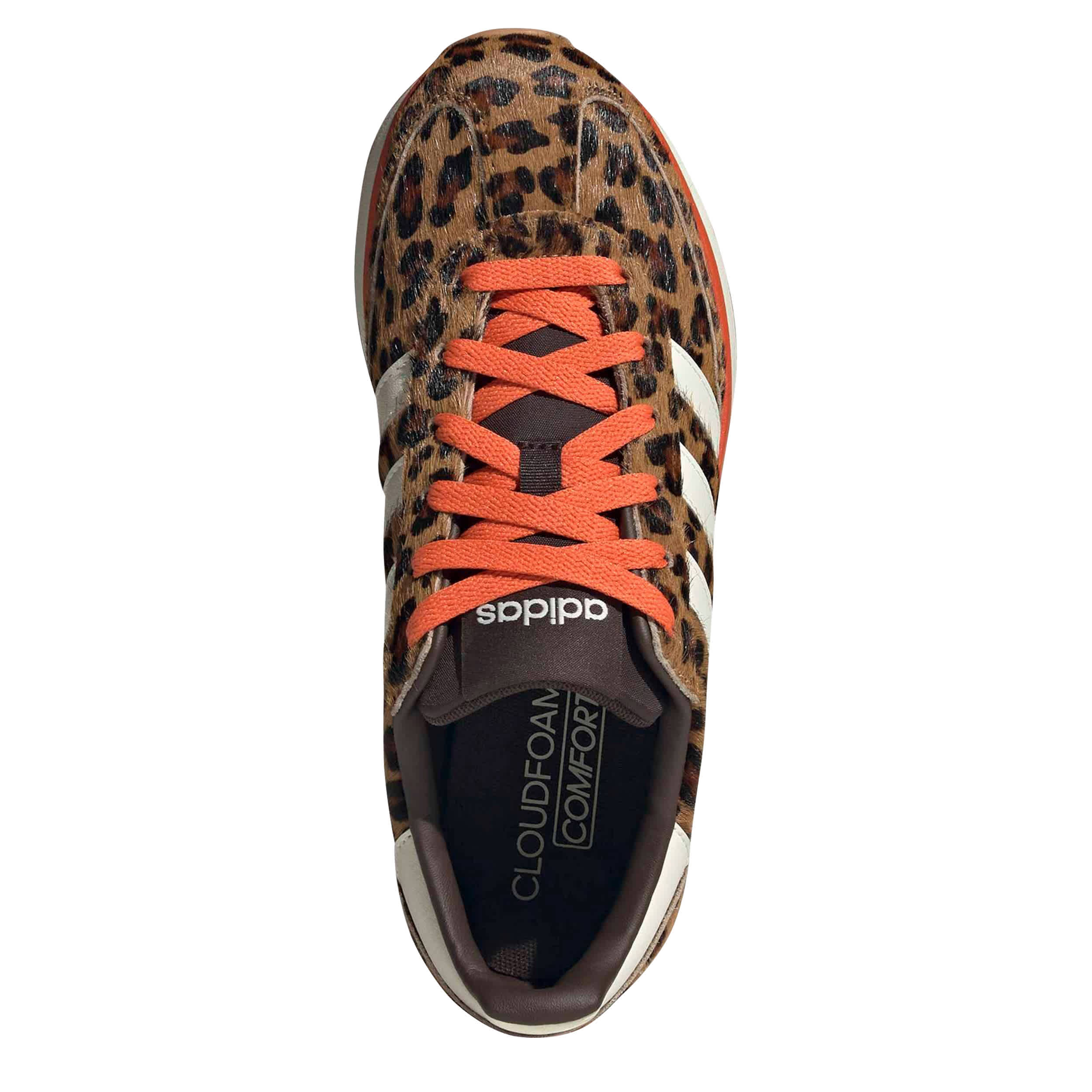 ADIDAS-WOMENS RUN 70S 2.0 SNEAKER-LEOPARD & ORANGE