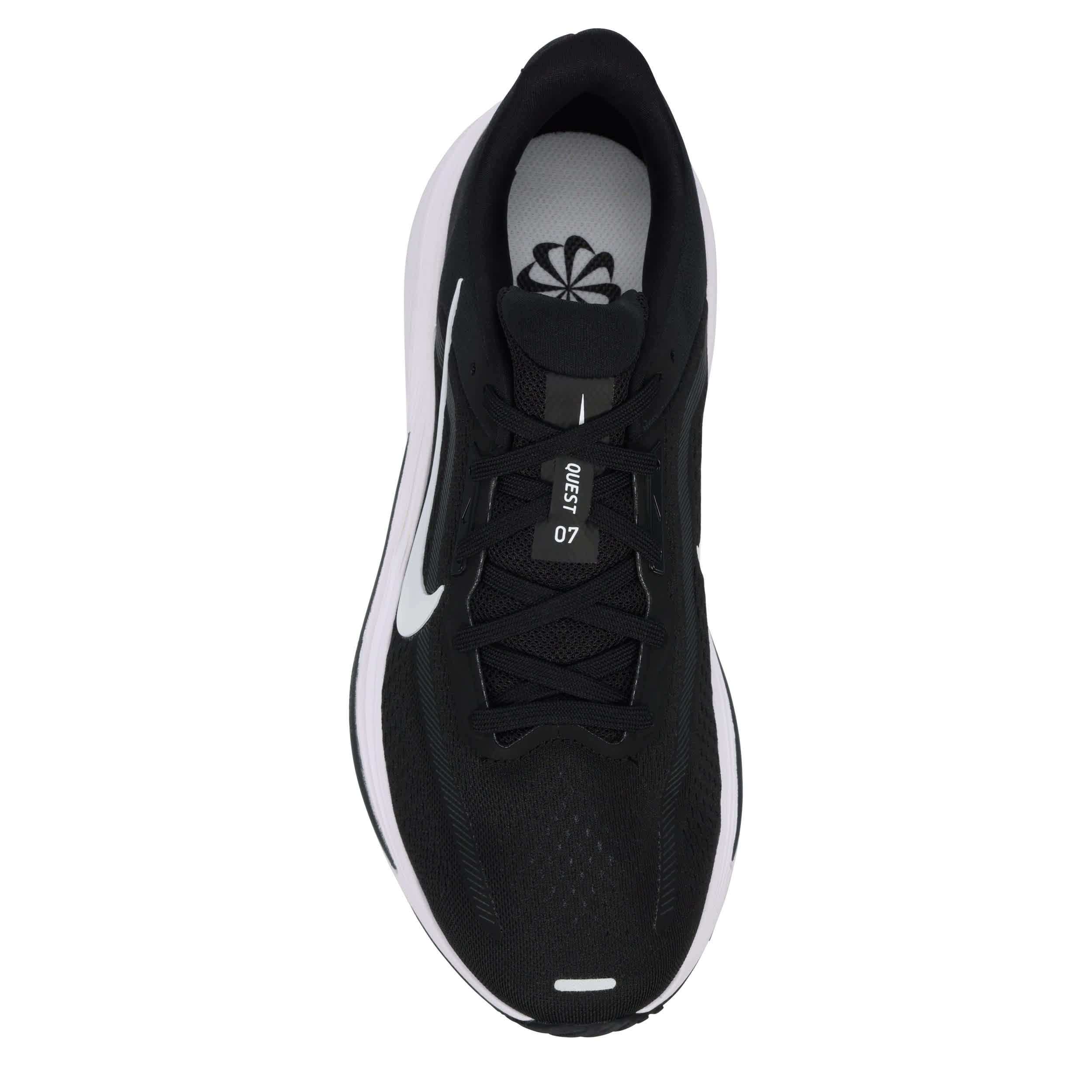 NIKE-WOMENS QUEST 7 RUNNING SHOE-BLACK & WHITE