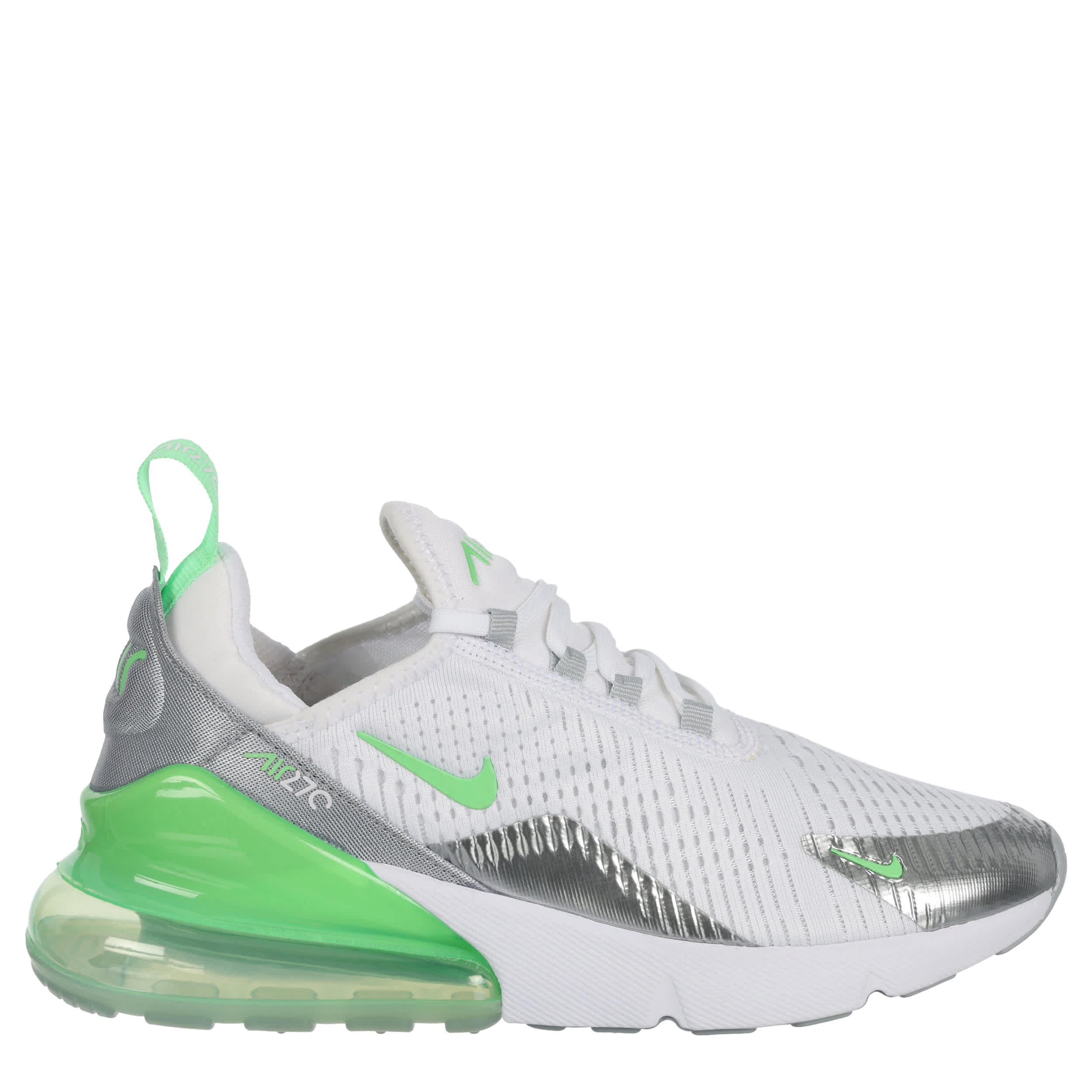 NIKE-WOMENS AIR MAX 270 SNEAKER-WHITE & BRIGHT GREEN
