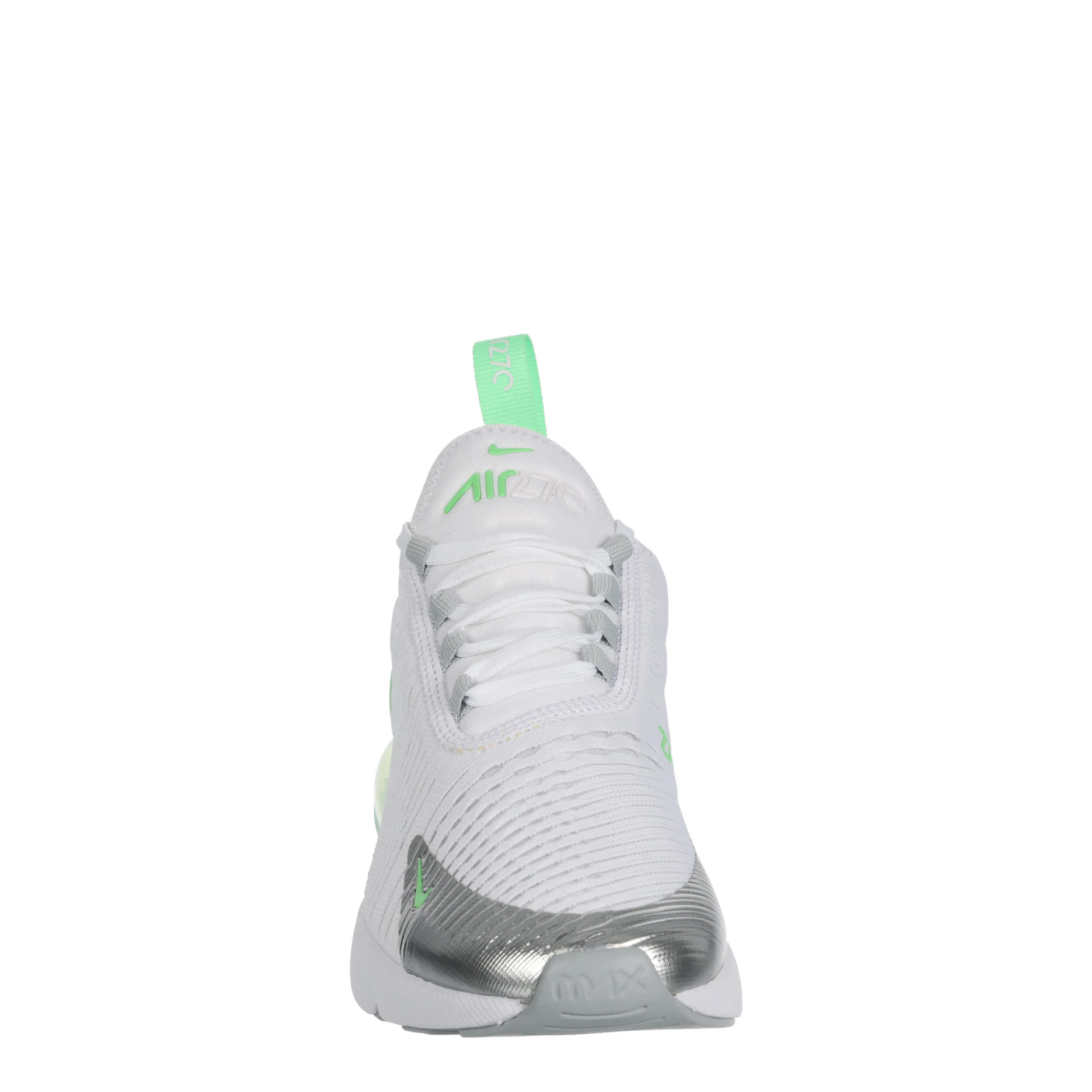 NIKE-WOMENS AIR MAX 270 SNEAKER-WHITE & BRIGHT GREEN