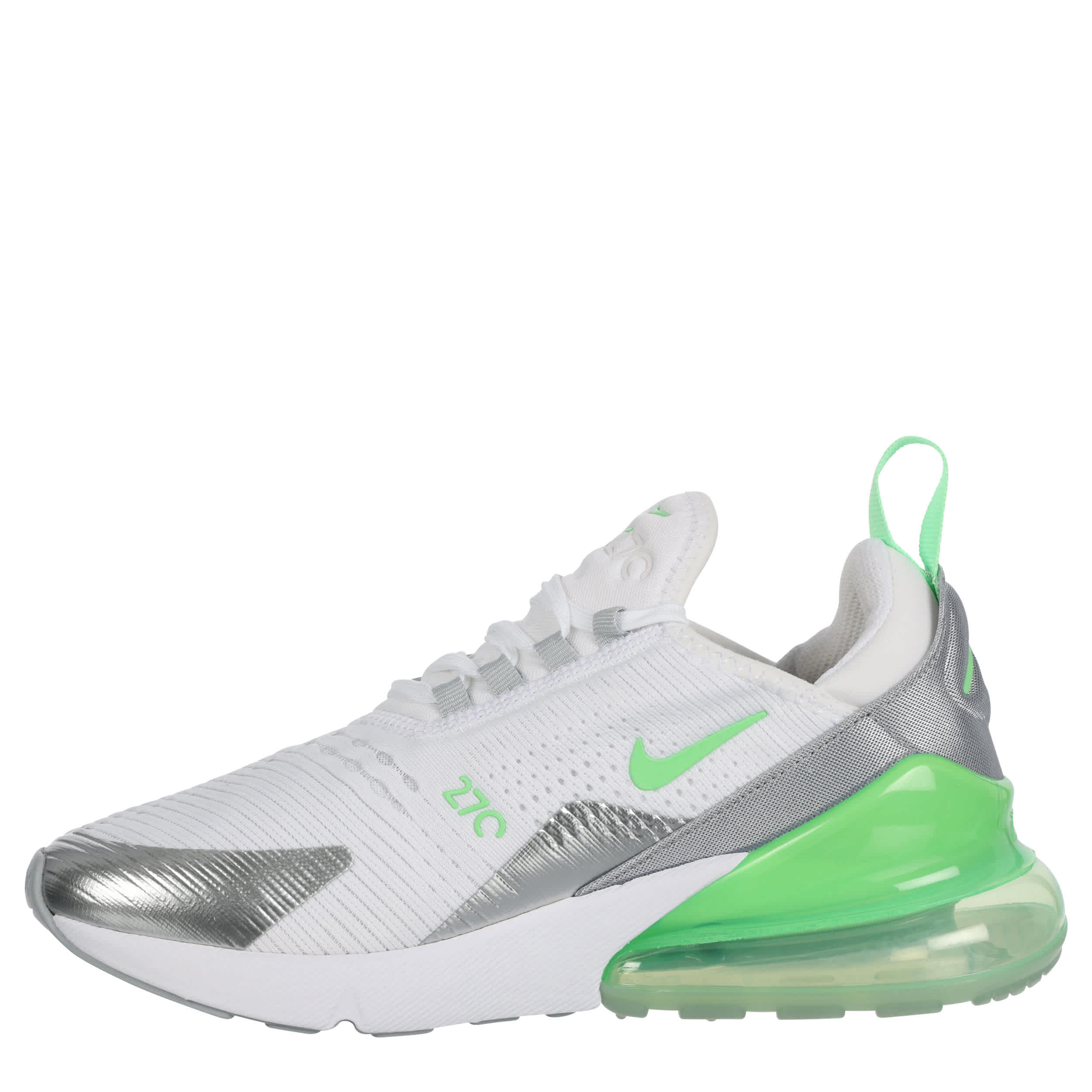 NIKE-WOMENS AIR MAX 270 SNEAKER-WHITE & BRIGHT GREEN