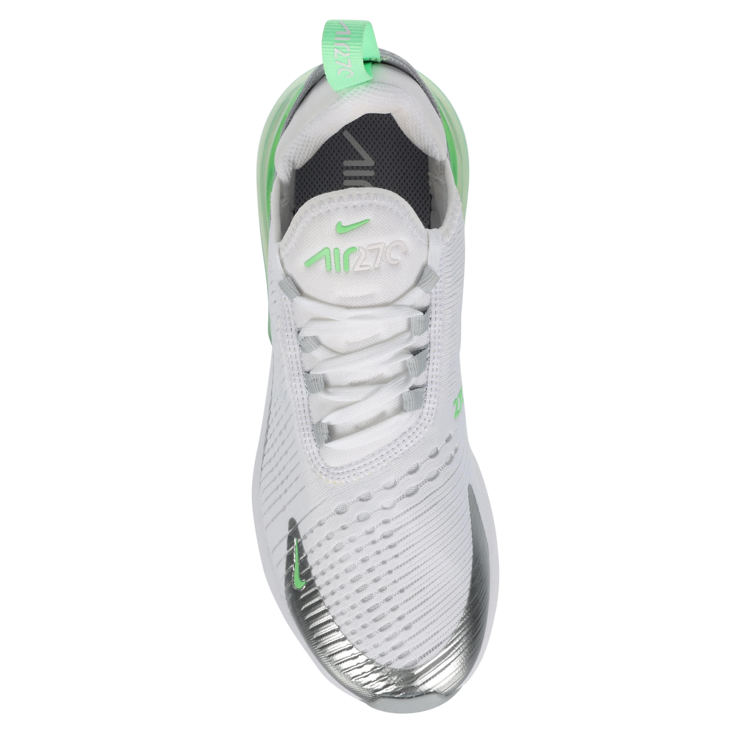 NIKE-WOMENS AIR MAX 270 SNEAKER-WHITE & BRIGHT GREEN