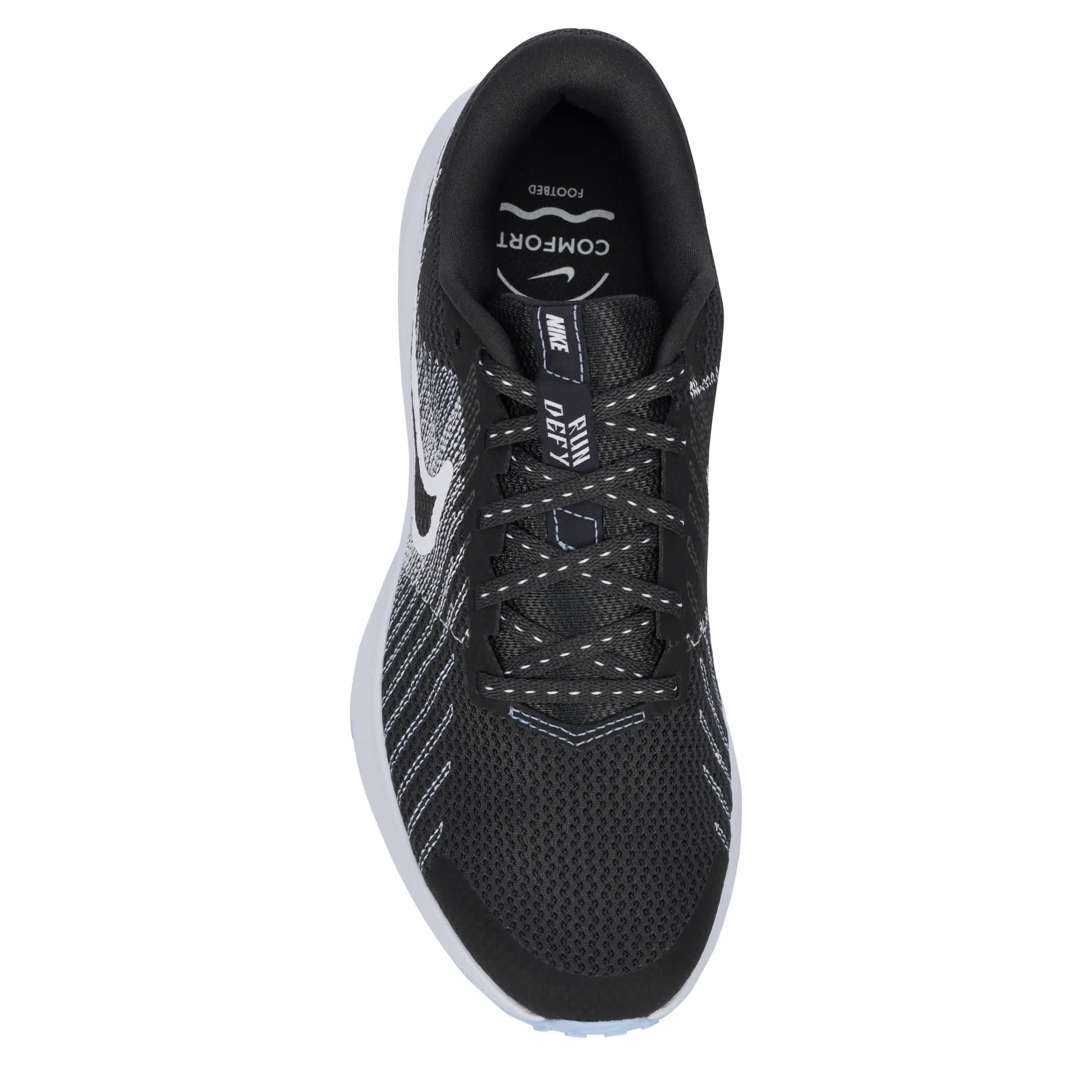 NIKE-WOMENS RUN DEFY RUNNING SHOE-DARK GREY & WHITE