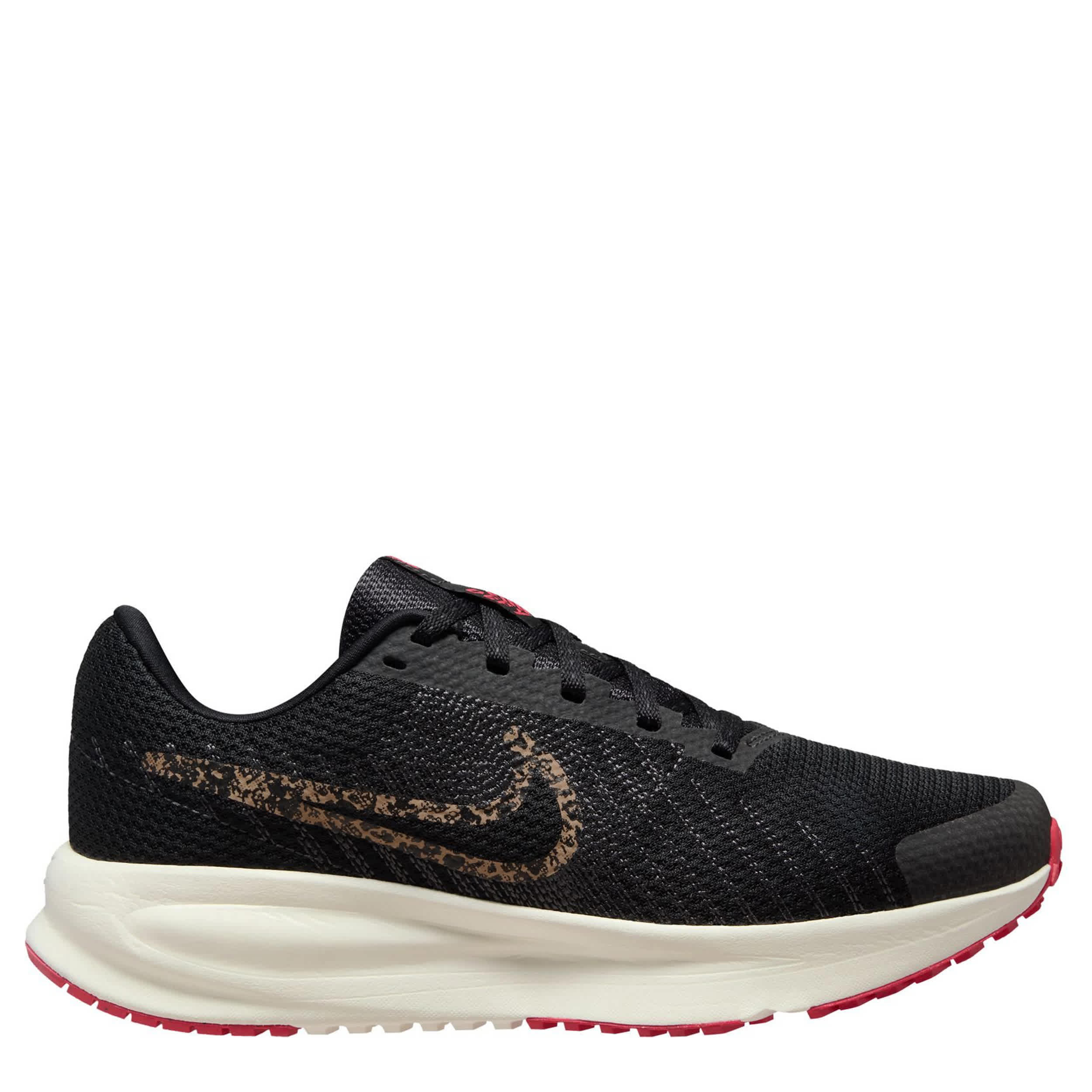NIKE-WOMENS RUN DEFY RUNNING SHOE-BLACK & ANIMAL