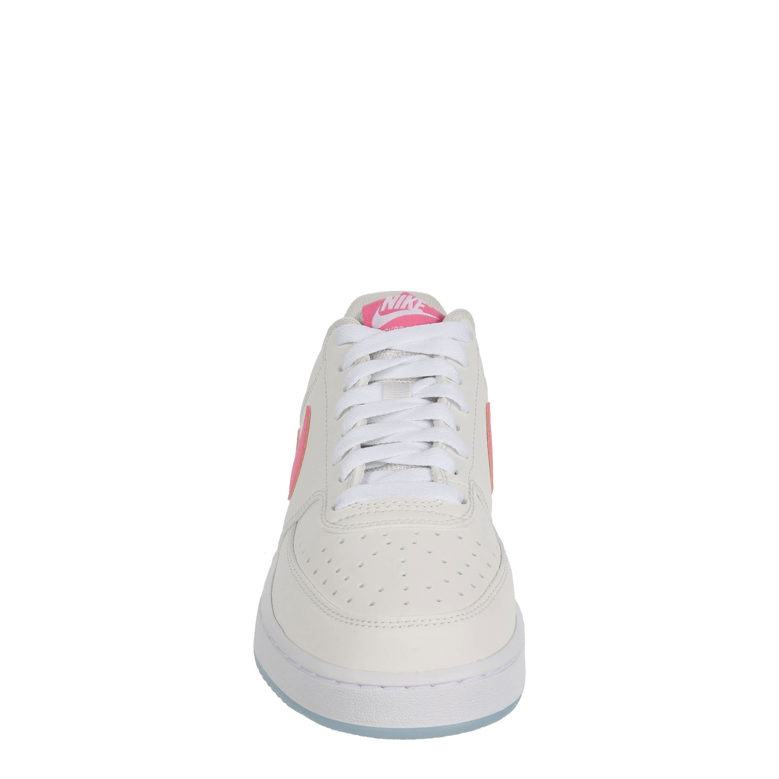NIKE-WOMENS COURT VISION LOW SNEAKER-GREY & BRIGHT PINK