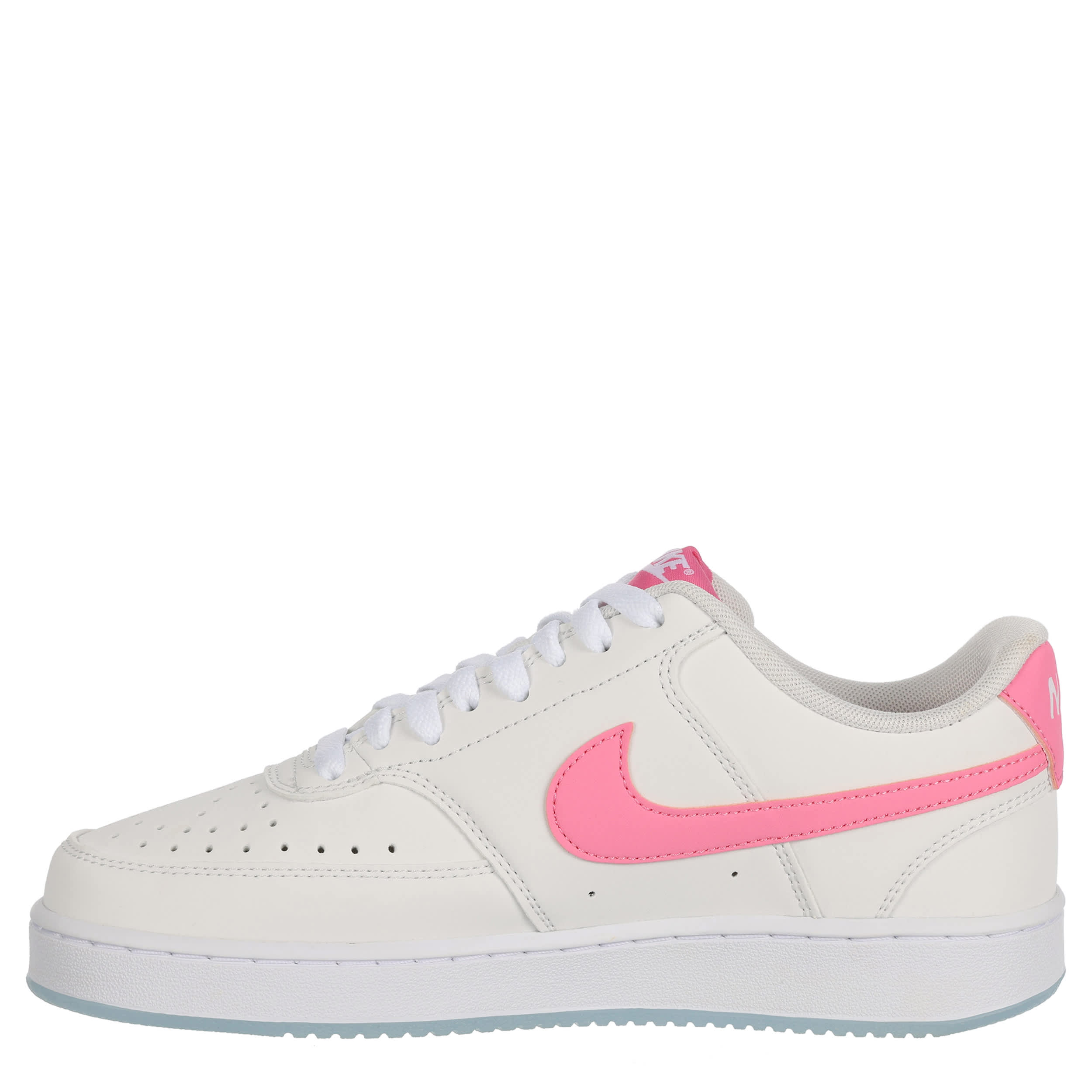NIKE-WOMENS COURT VISION LOW SNEAKER-GREY & BRIGHT PINK