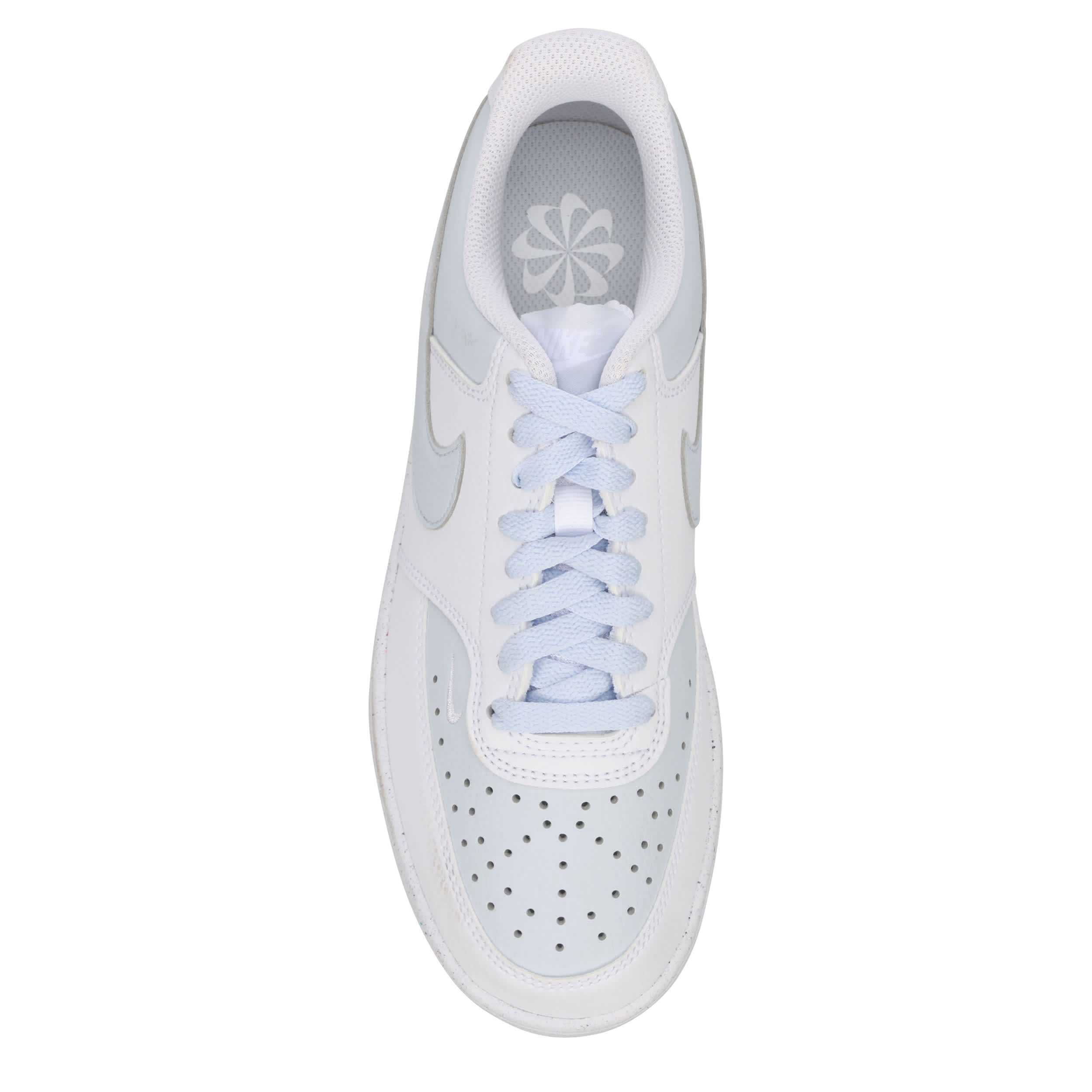 NIKE-WOMENS COURT VISION LOW SNEAKER-LIGHT BLUE & WHITE