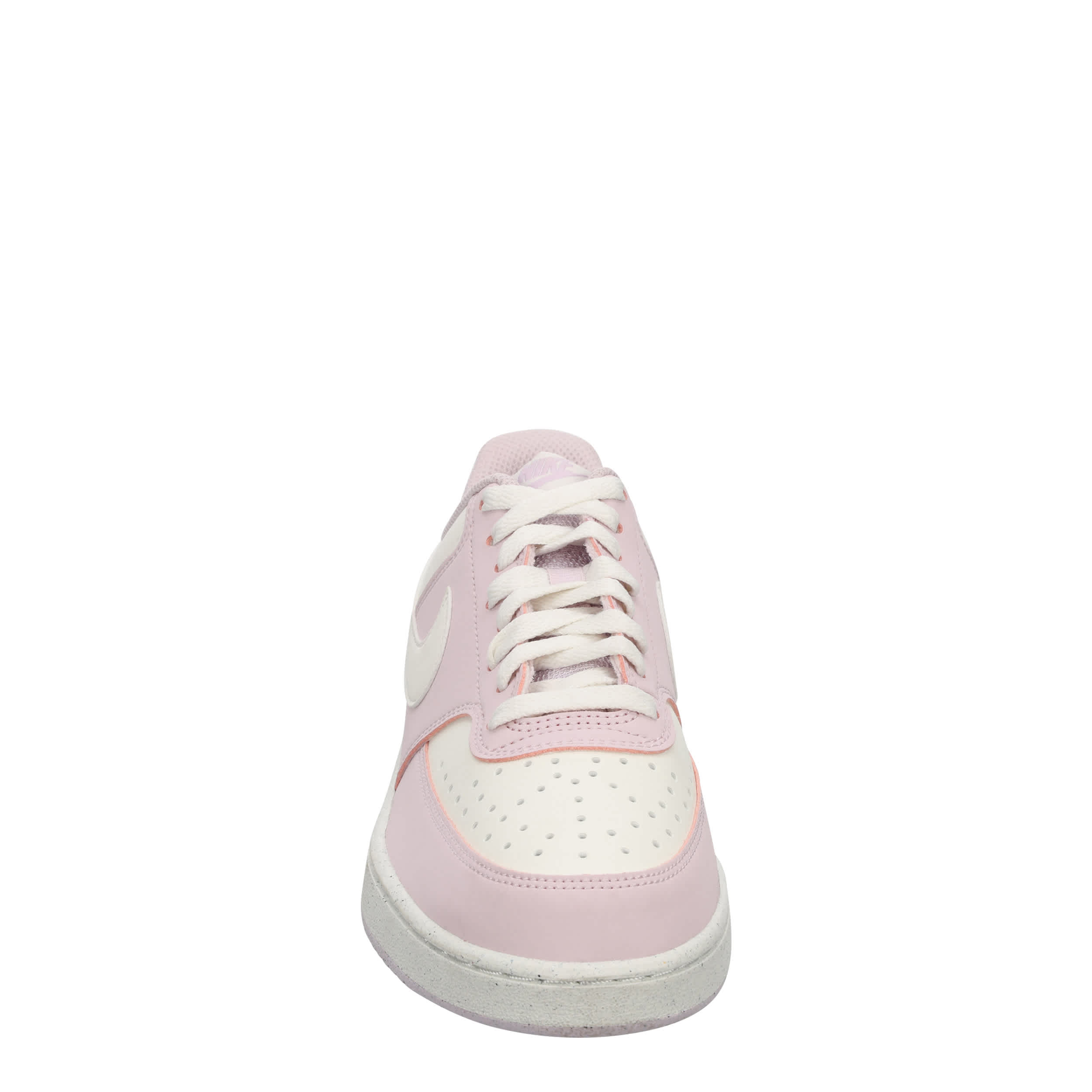NIKE-WOMENS COURT VISION LOW SNEAKER-BLUSH & WHITE