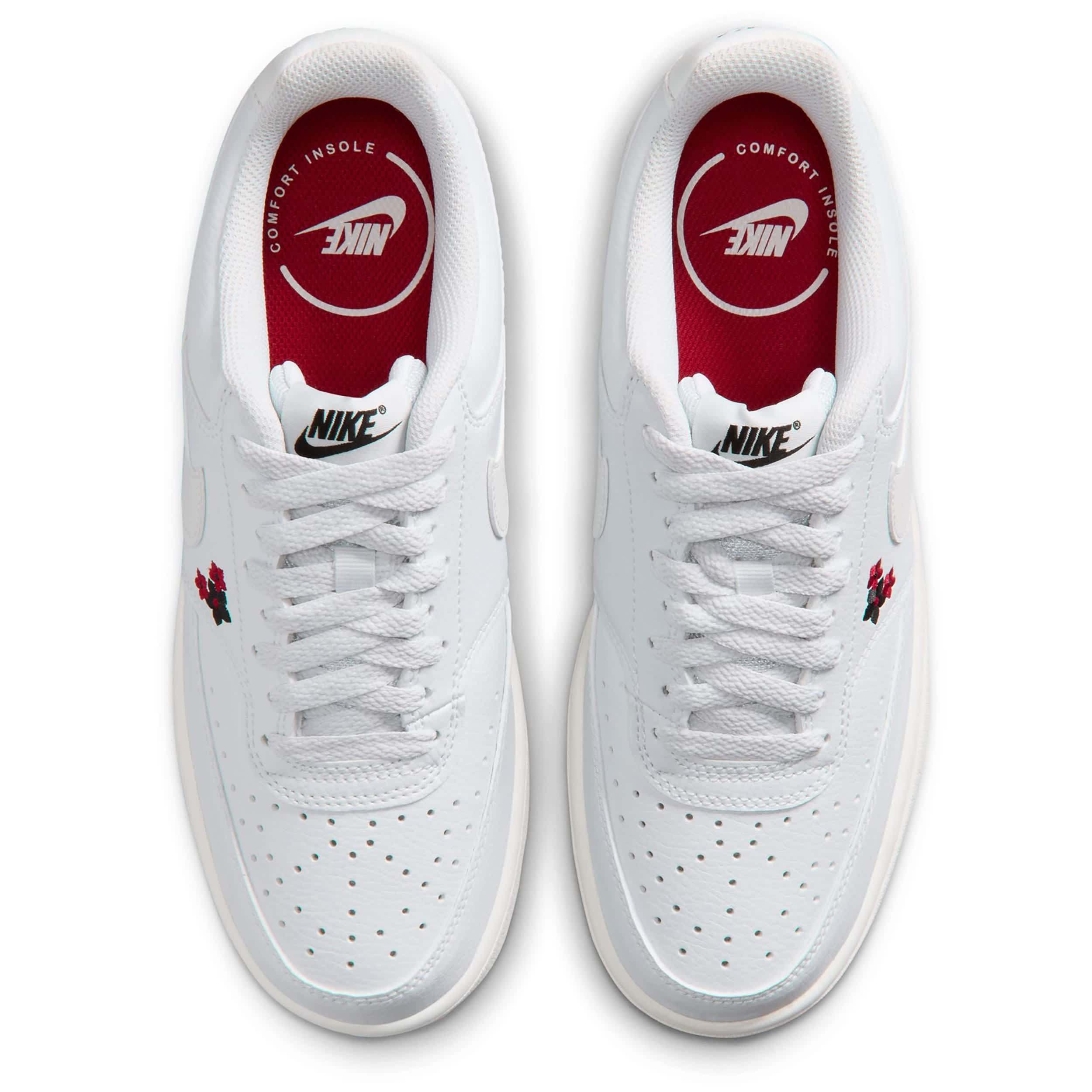 NIKE-WOMENS COURT VISION LOW SNEAKER-PALE GREY & FLORAL