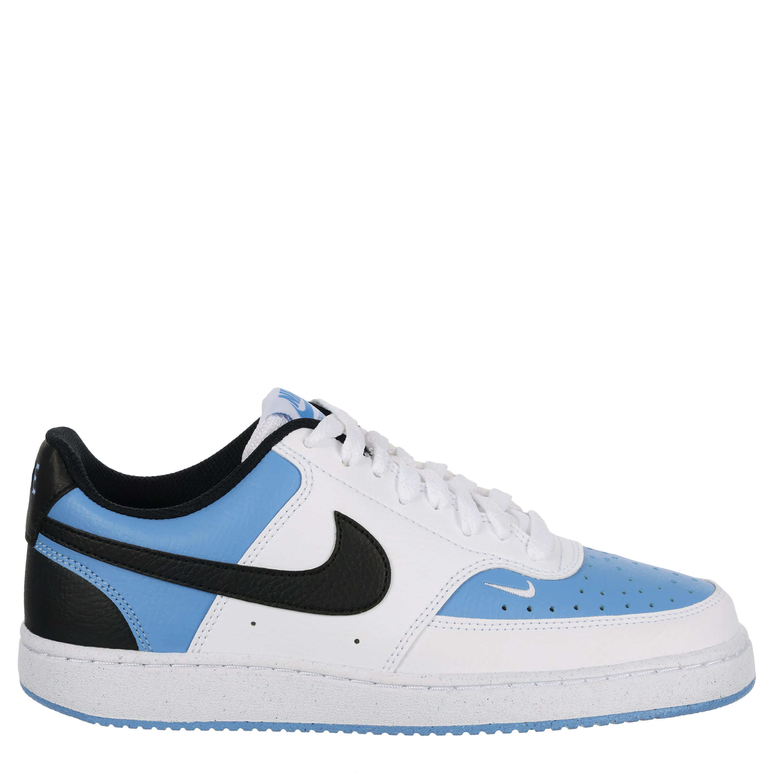 NIKE-WOMENS COURT VISION LOW SNEAKER-LIGHT BLUE & BLACK
