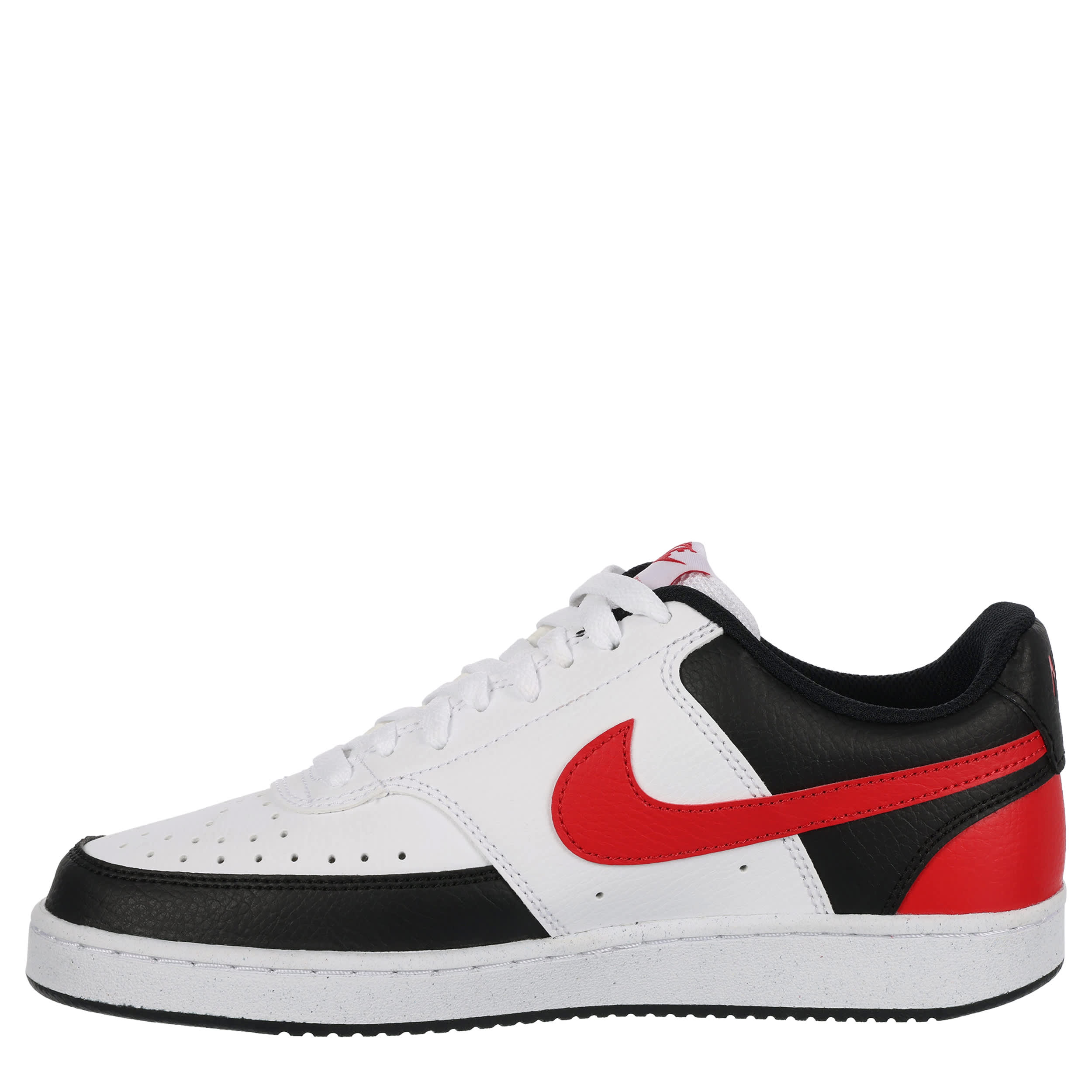 NIKE-WOMENS COURT VISION LOW SNEAKER-RED & BLACK