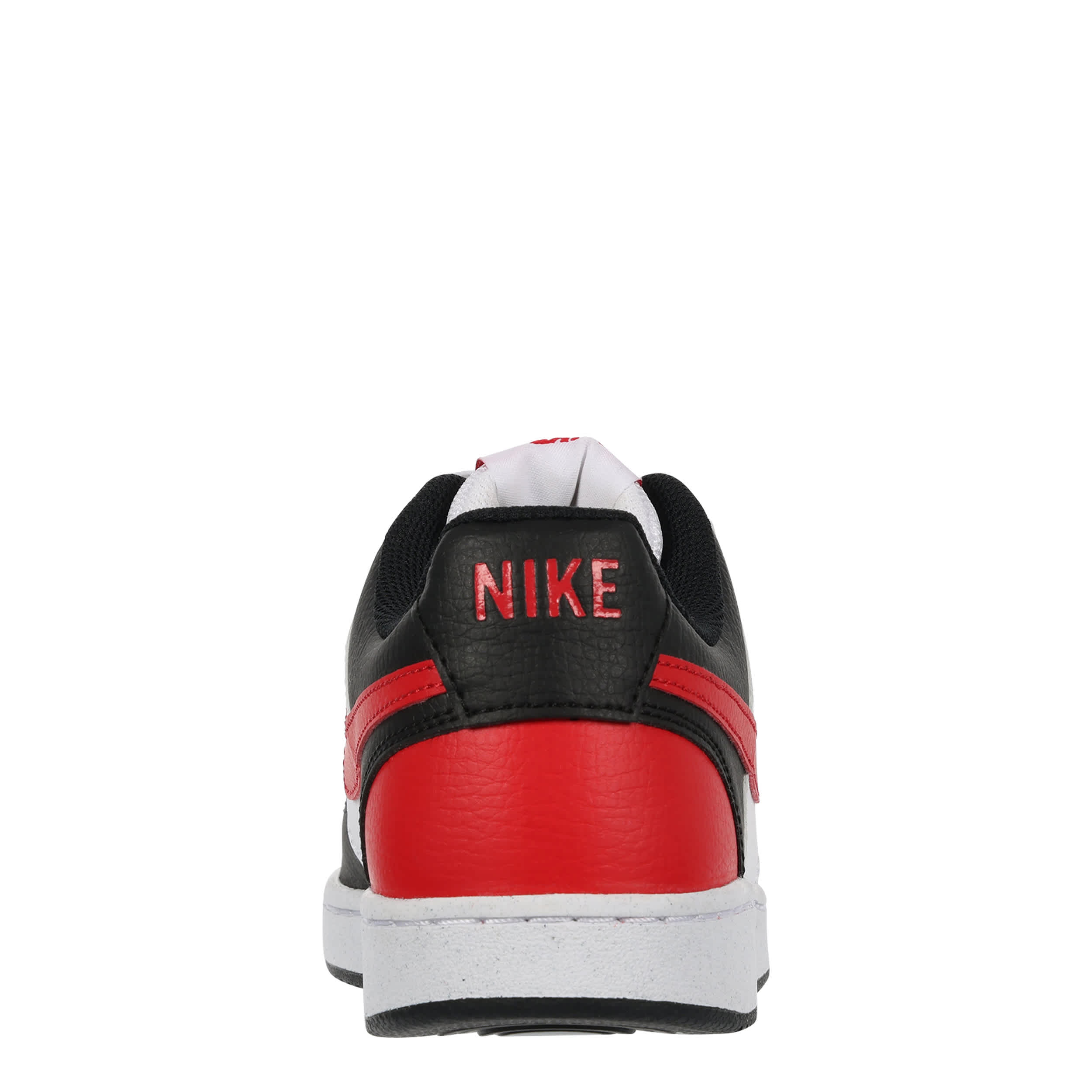 NIKE-WOMENS COURT VISION LOW SNEAKER-RED & BLACK