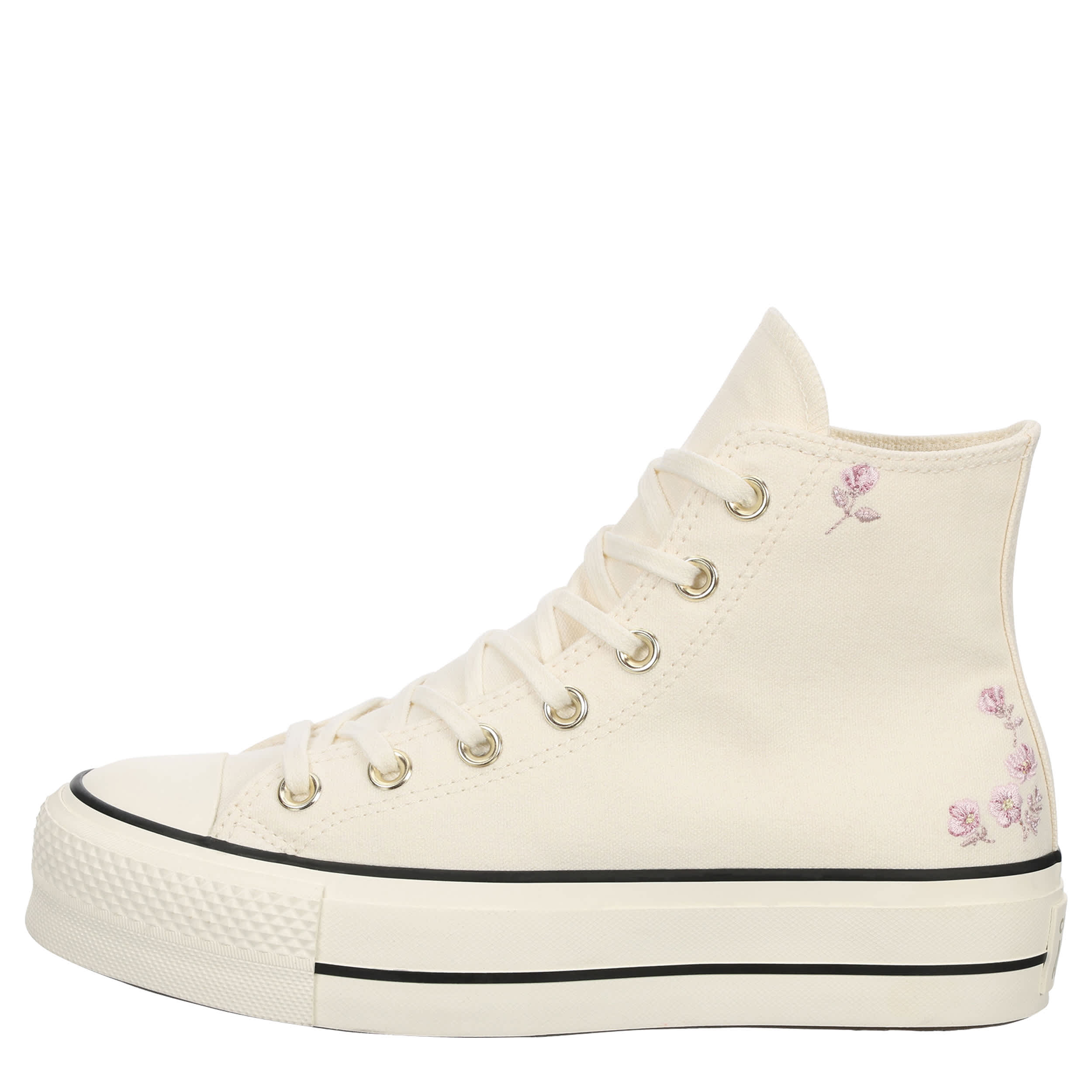 CONVERSE-WOMENS CHUCK TAYLOR ALL STAR HIGH TOP PLATFORM SNEAKER-OFF WHITE & FLORAL