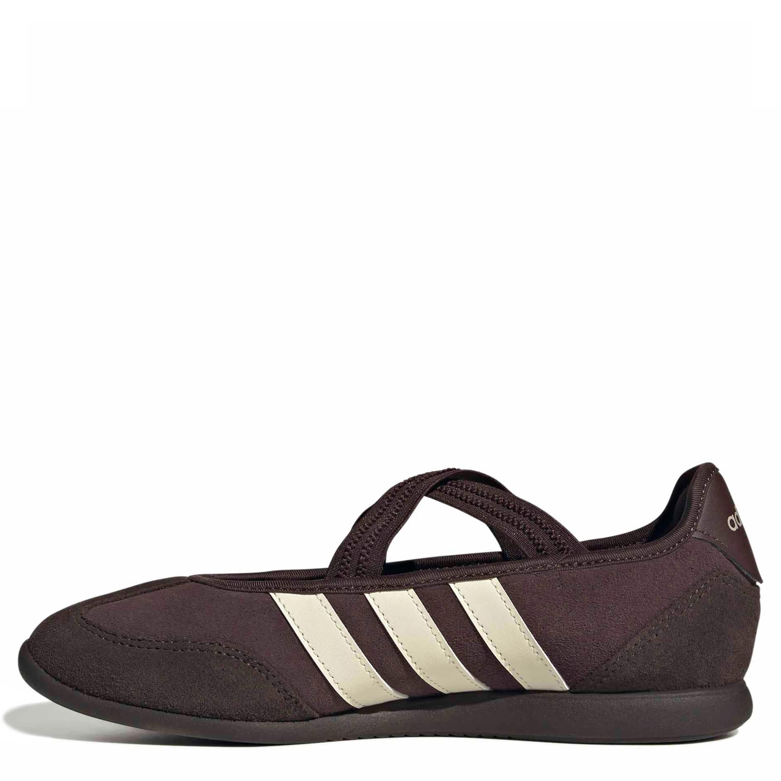 ADIDAS-WOMENS BARREDA MARY JANE SNEAKER-BROWN & OFF WHITE