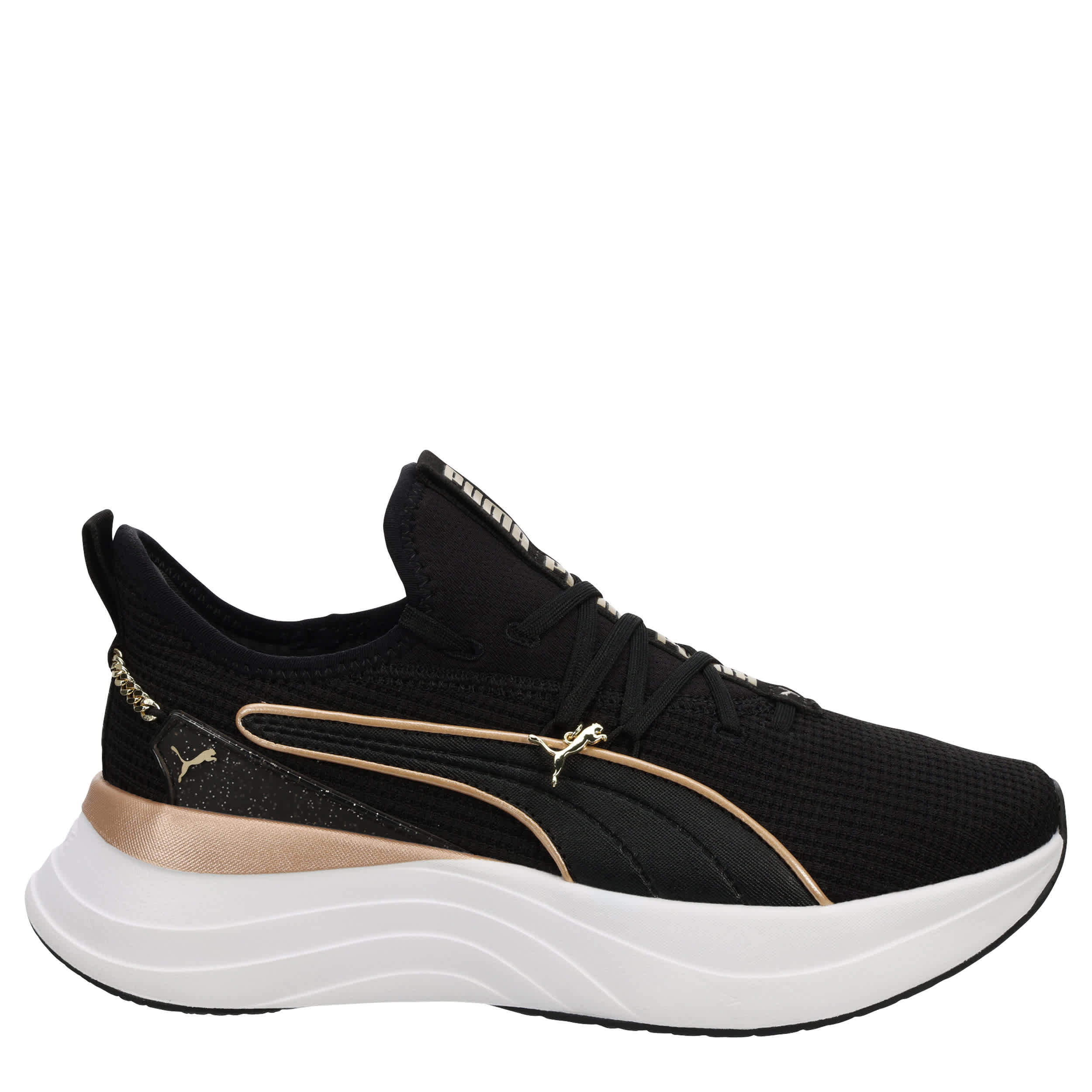 PUMA-WOMENS SABRINA RUNNING SHOE-BLACK & GOLD