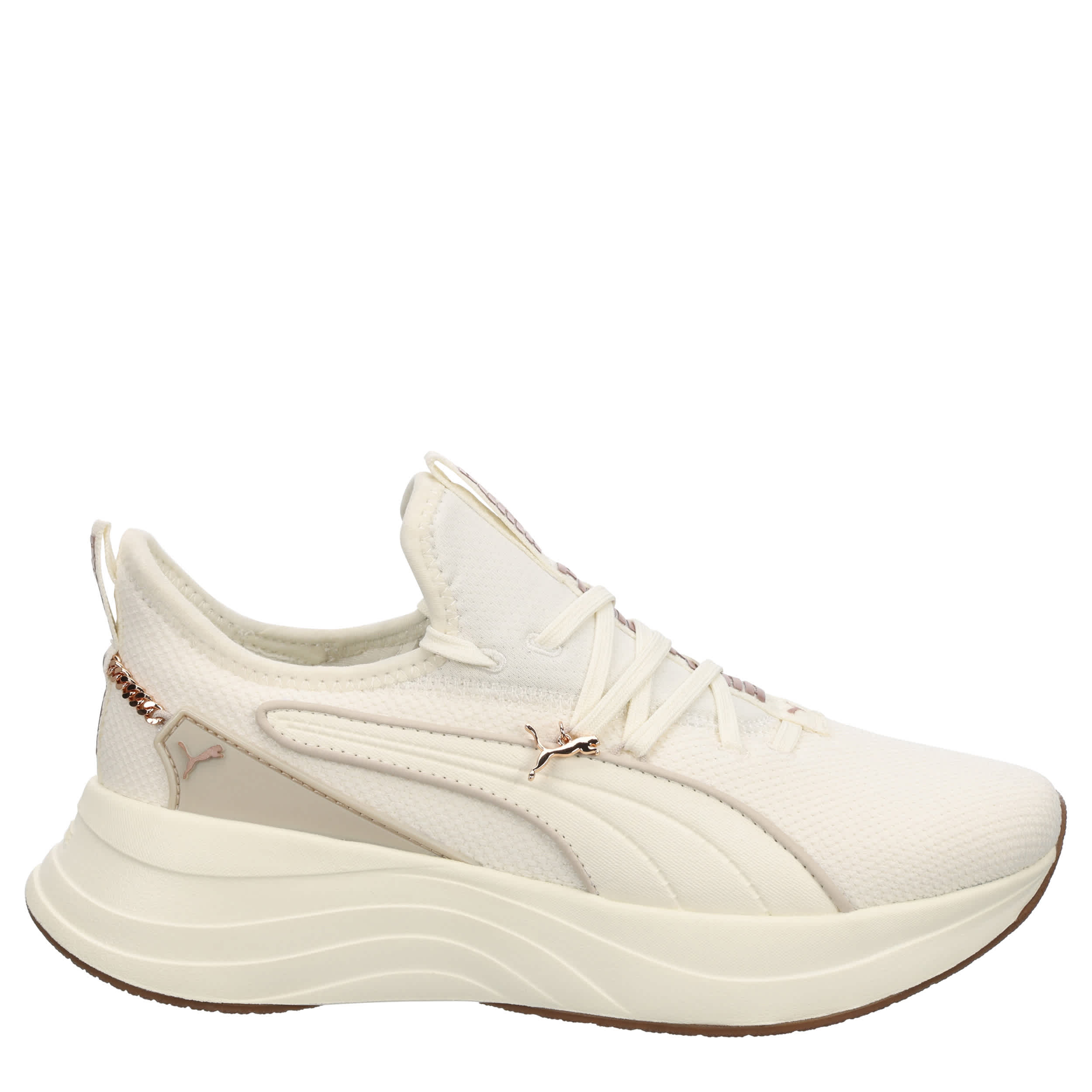 PUMA-WOMENS SABRINA RUNNING SHOE-OFF WHITE & ROSE GOLD