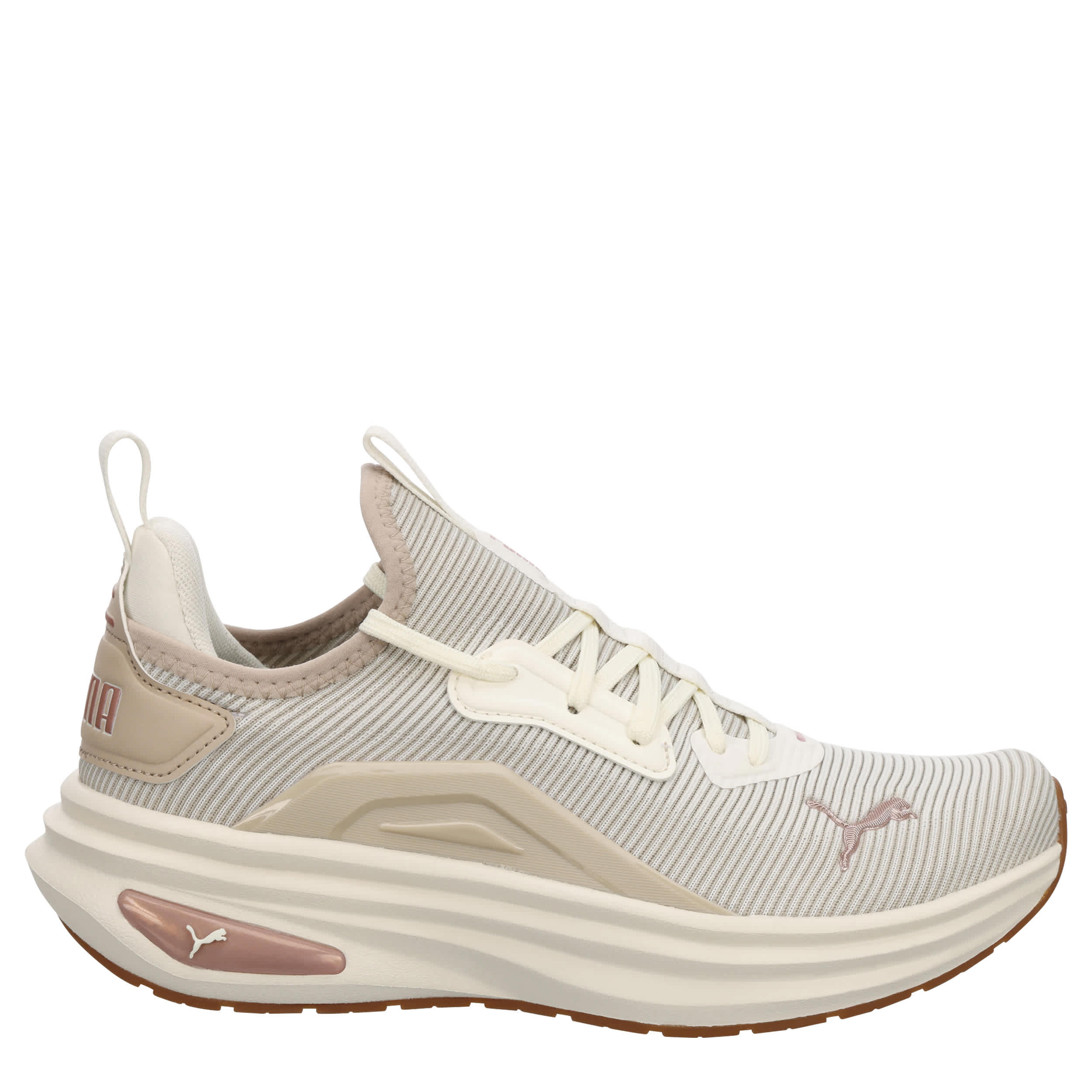 PUMA-WOMENS ENZO 6 HYPE RUNNING SHOE-OFF WHITE & TAN