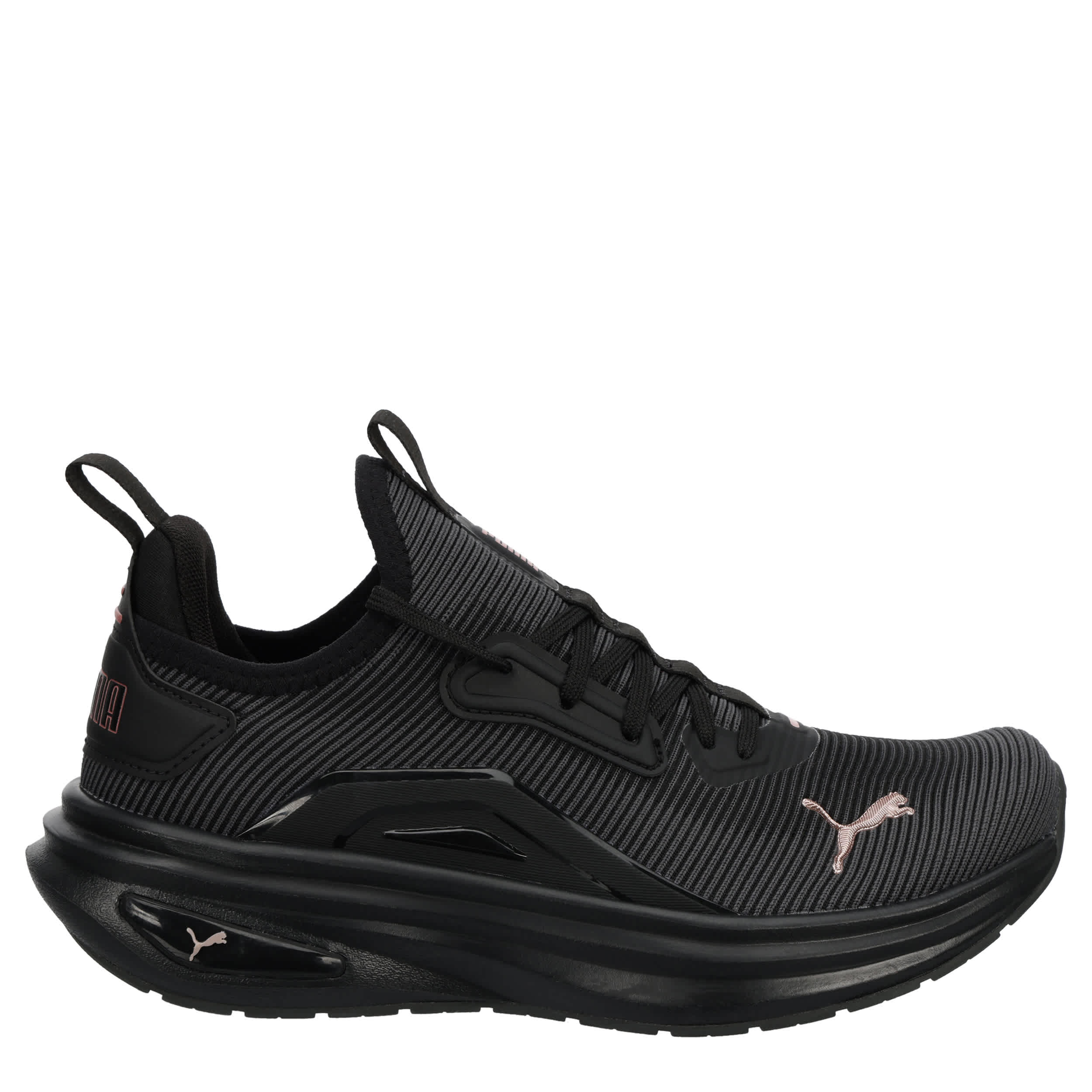 PUMA-WOMENS ENZO 6 HYPE RUNNING SHOE-BLACK & ROSE GOLD