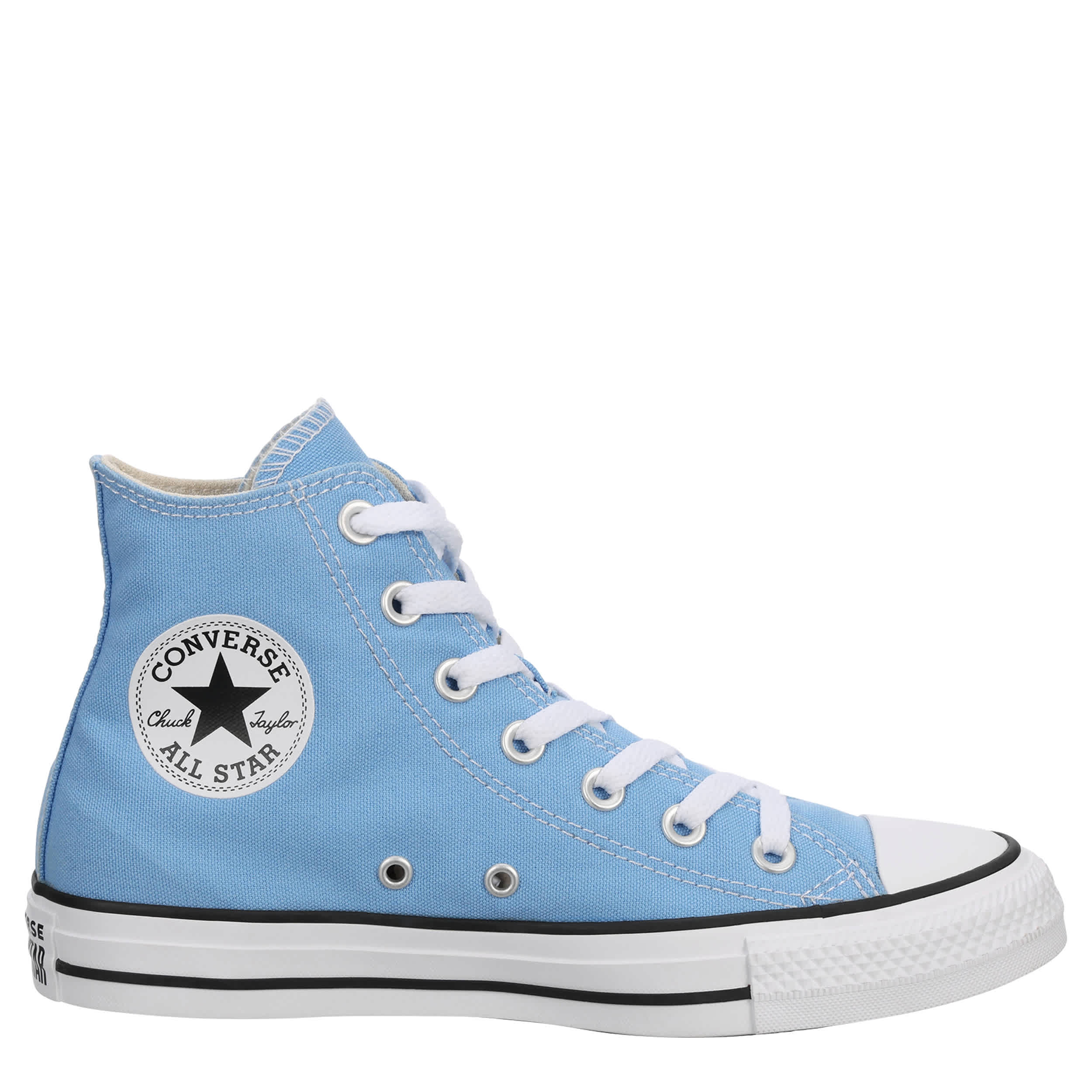CONVERSE-WOMENS CHUCK TAYLOR ALL STAR HIGH TOP SNEAKER-LIGHT BLUE & 
