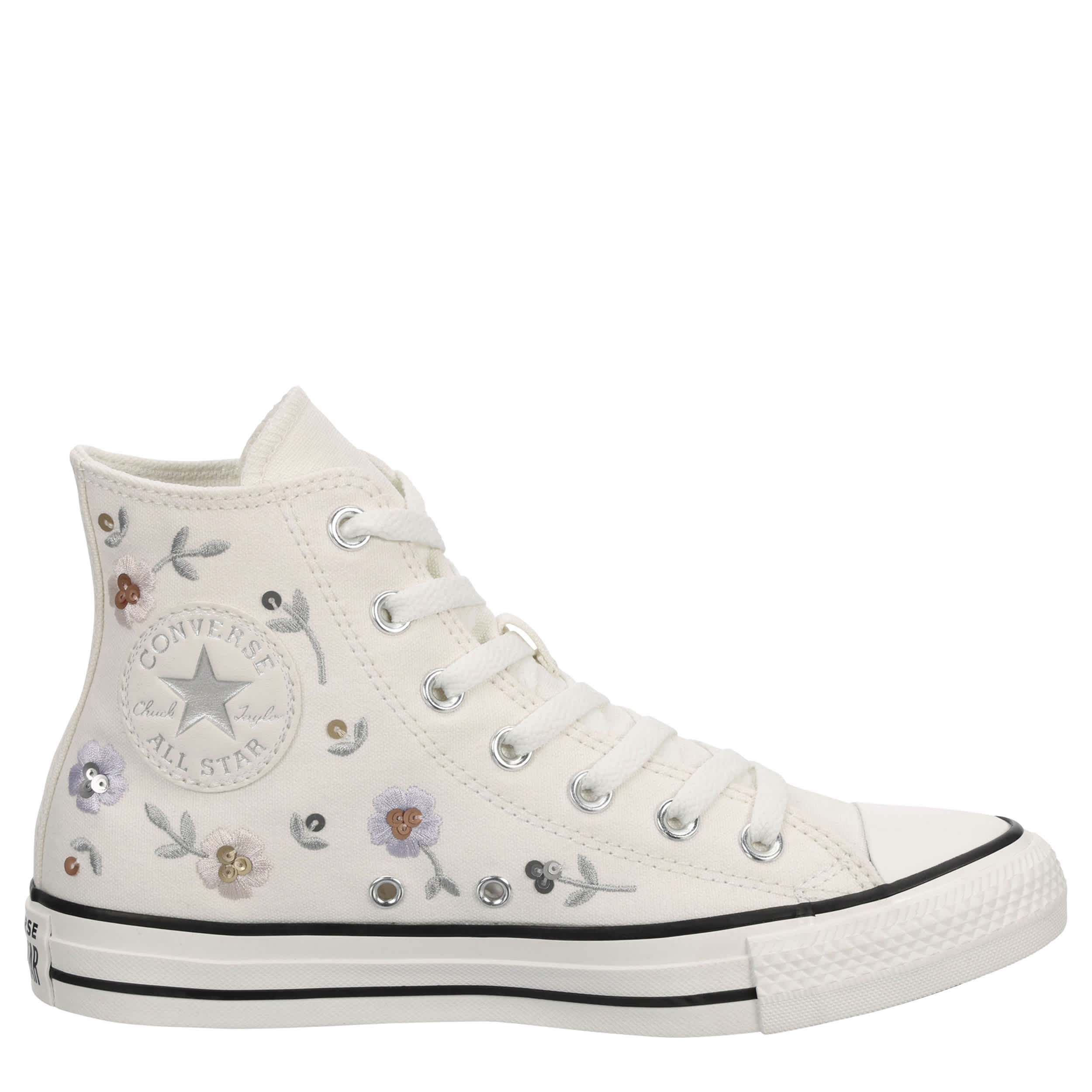 CONVERSE-WOMENS CHUCK TAYLOR ALL STAR HIGH TOP SNEAKER-OFF WHITE & MULTICOLOR