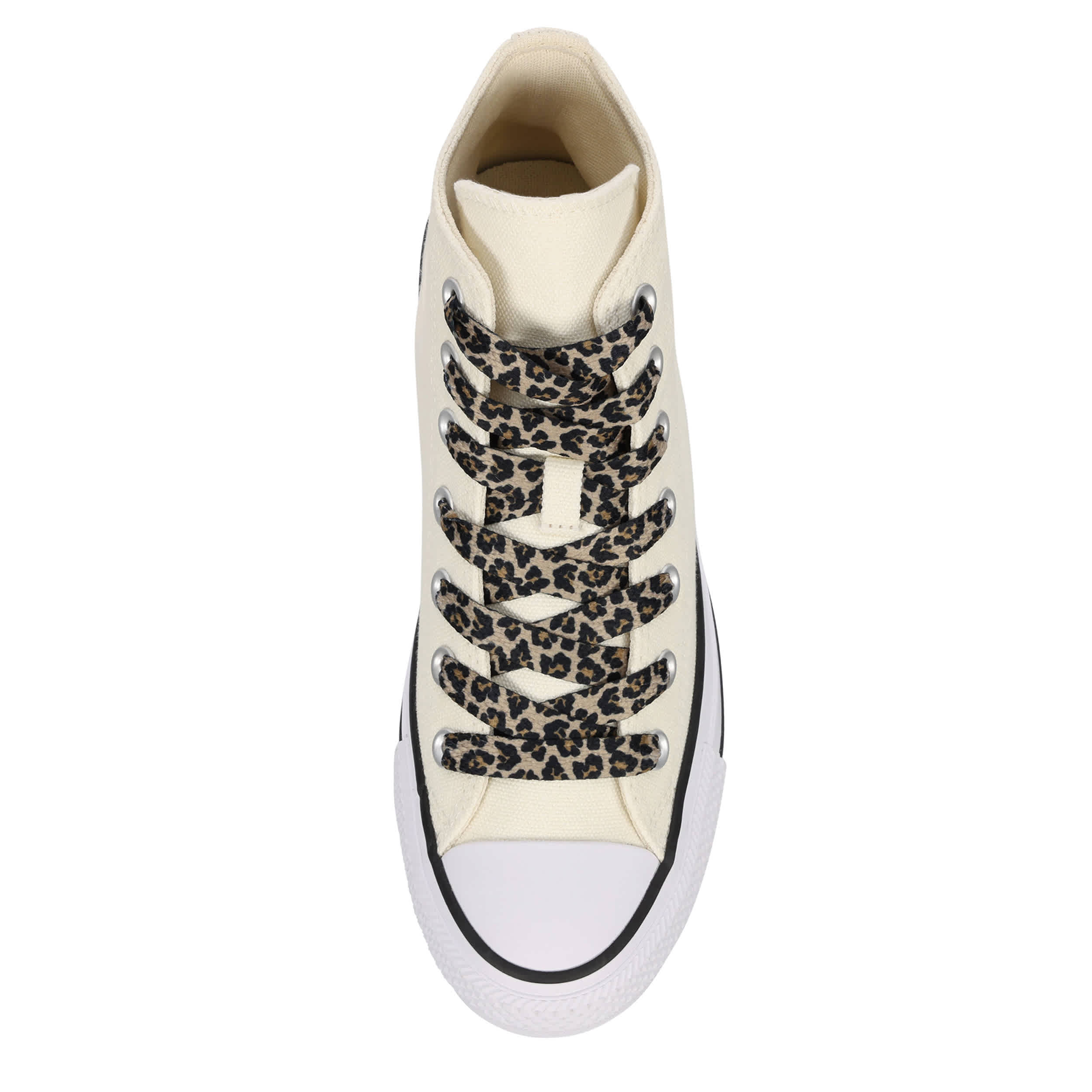 CONVERSE-WOMENS CHUCK TAYLOR ALL STAR HIGH TOP SNEAKER-IVORY & LEOPARD