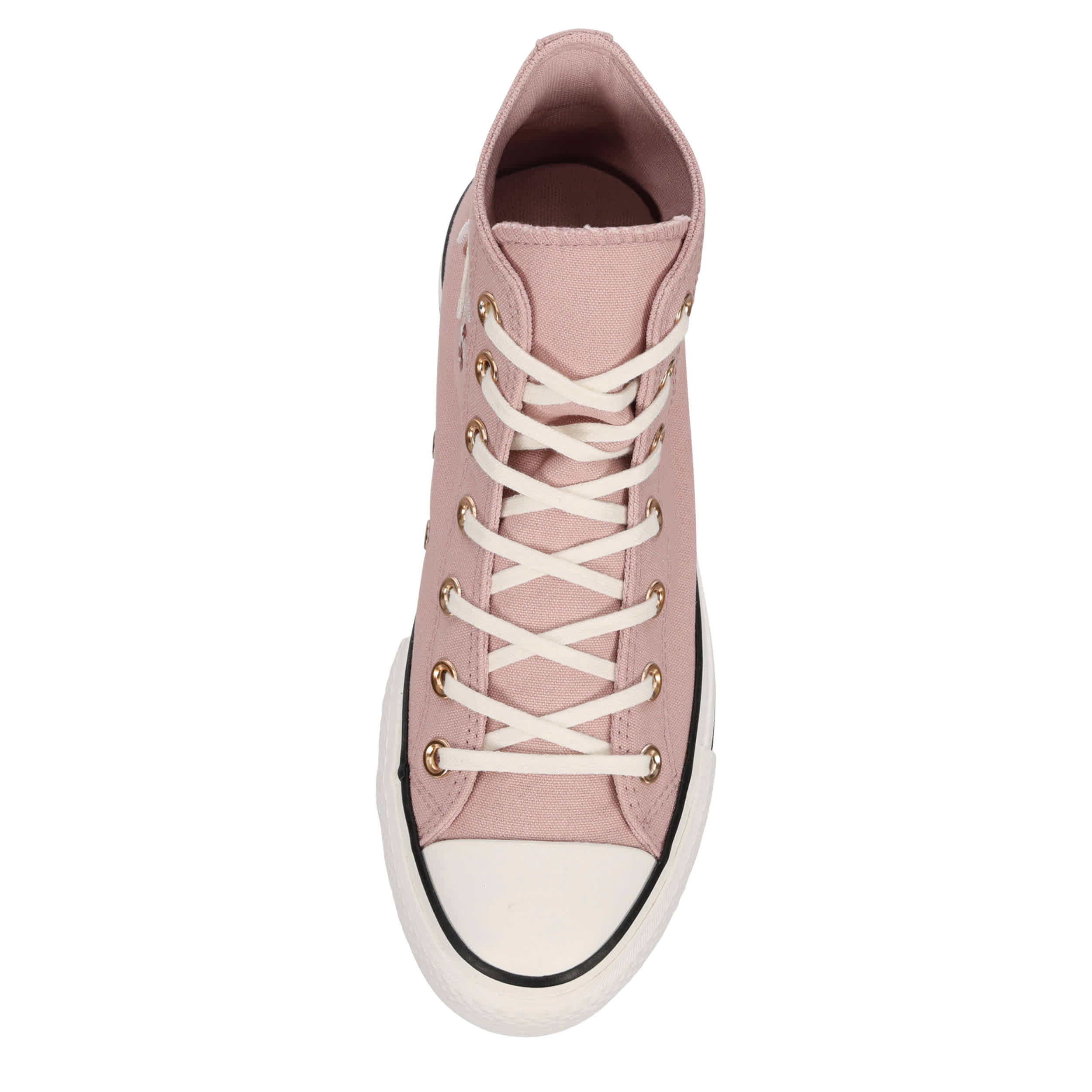 CONVERSE-WOMENS CHUCK TAYLOR ALL STAR HIGH TOP PLATFORM SNEAKER-MAUVE & GOLD