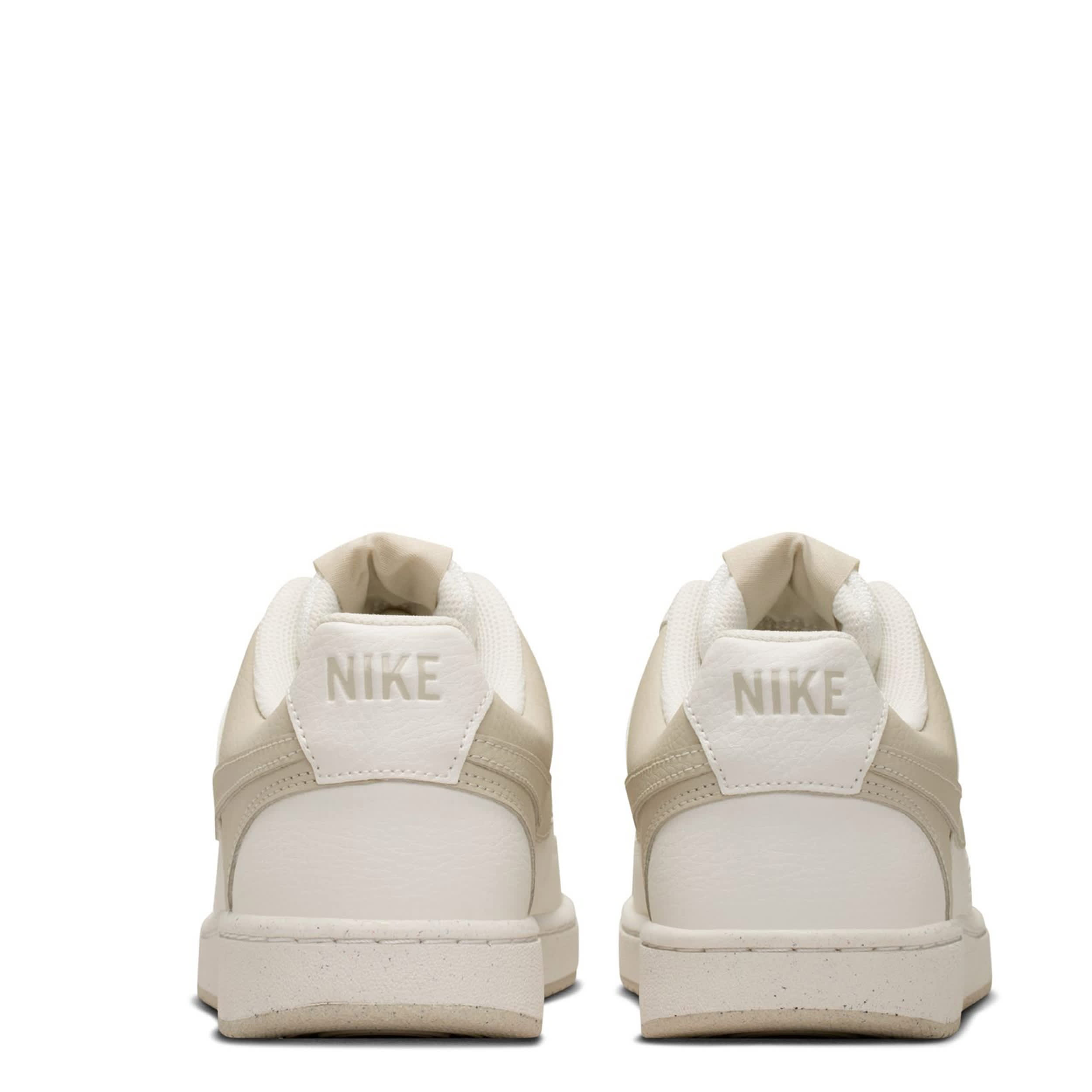 NIKE-WOMENS COURT VISION LOW SNEAKER-TAN & WHITE