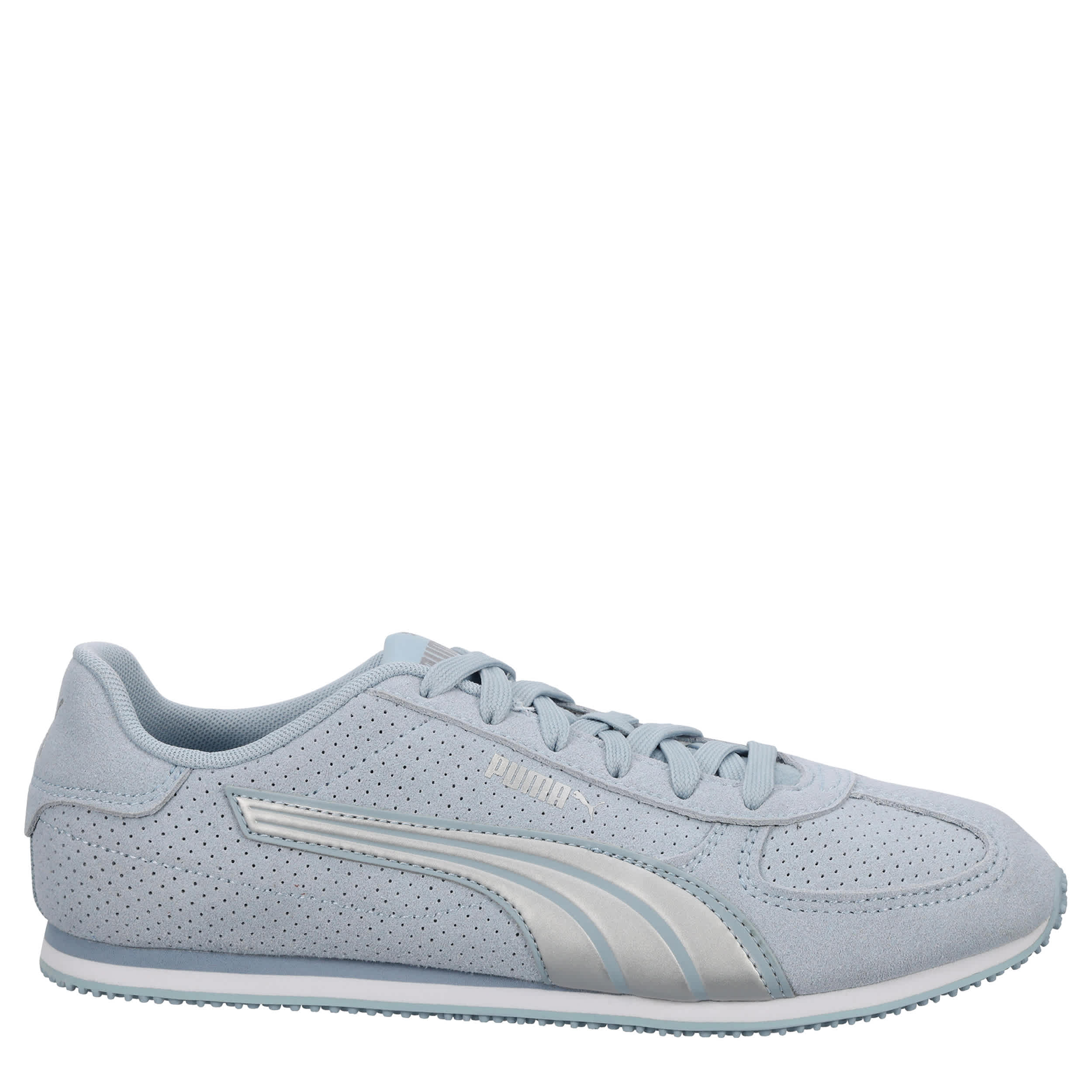 PUMA-WOMENS ST TRACK SNEAKER-LIGHT BLUE & SILVER