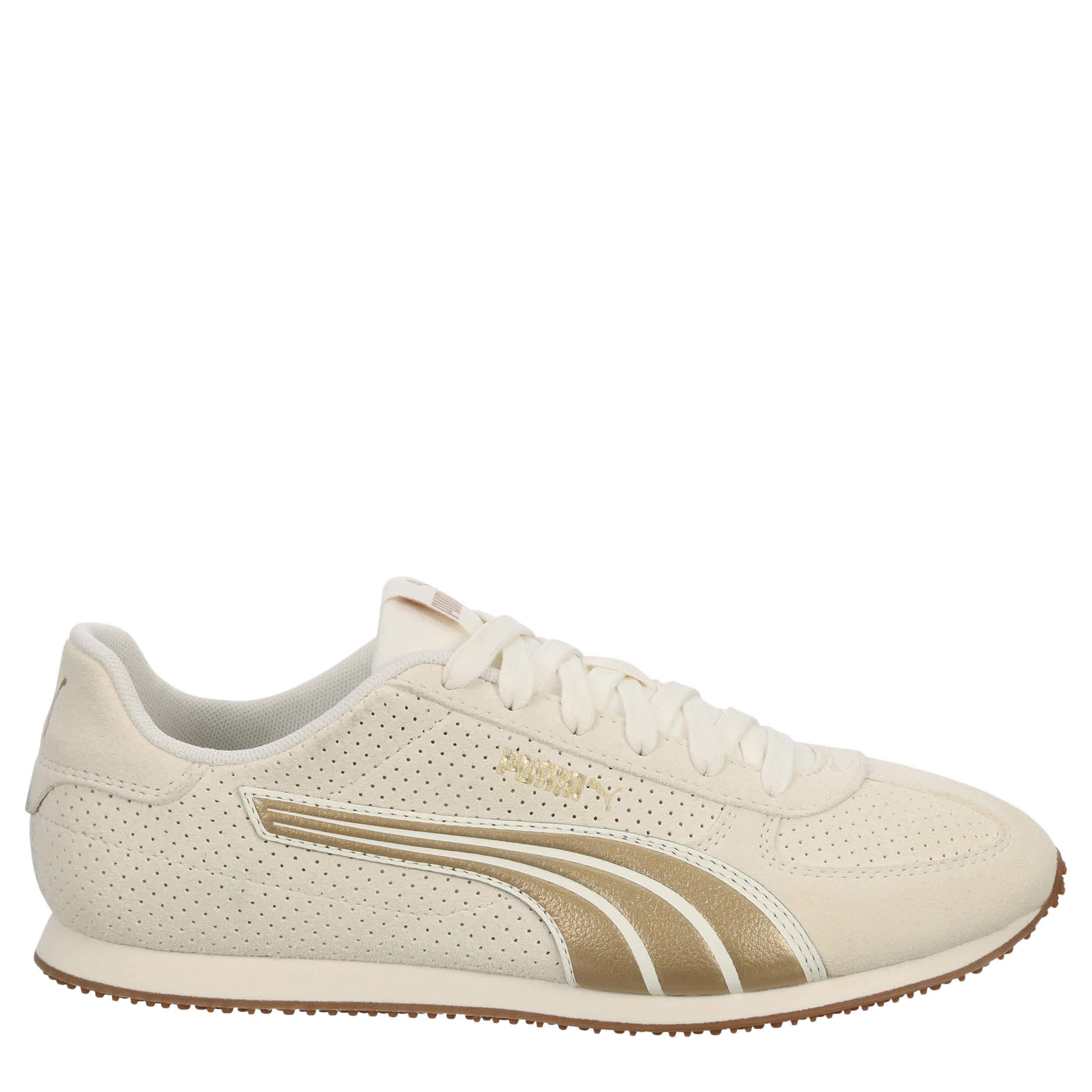 PUMA-WOMENS ST TRACK SNEAKER-OFF WHITE & GOLD