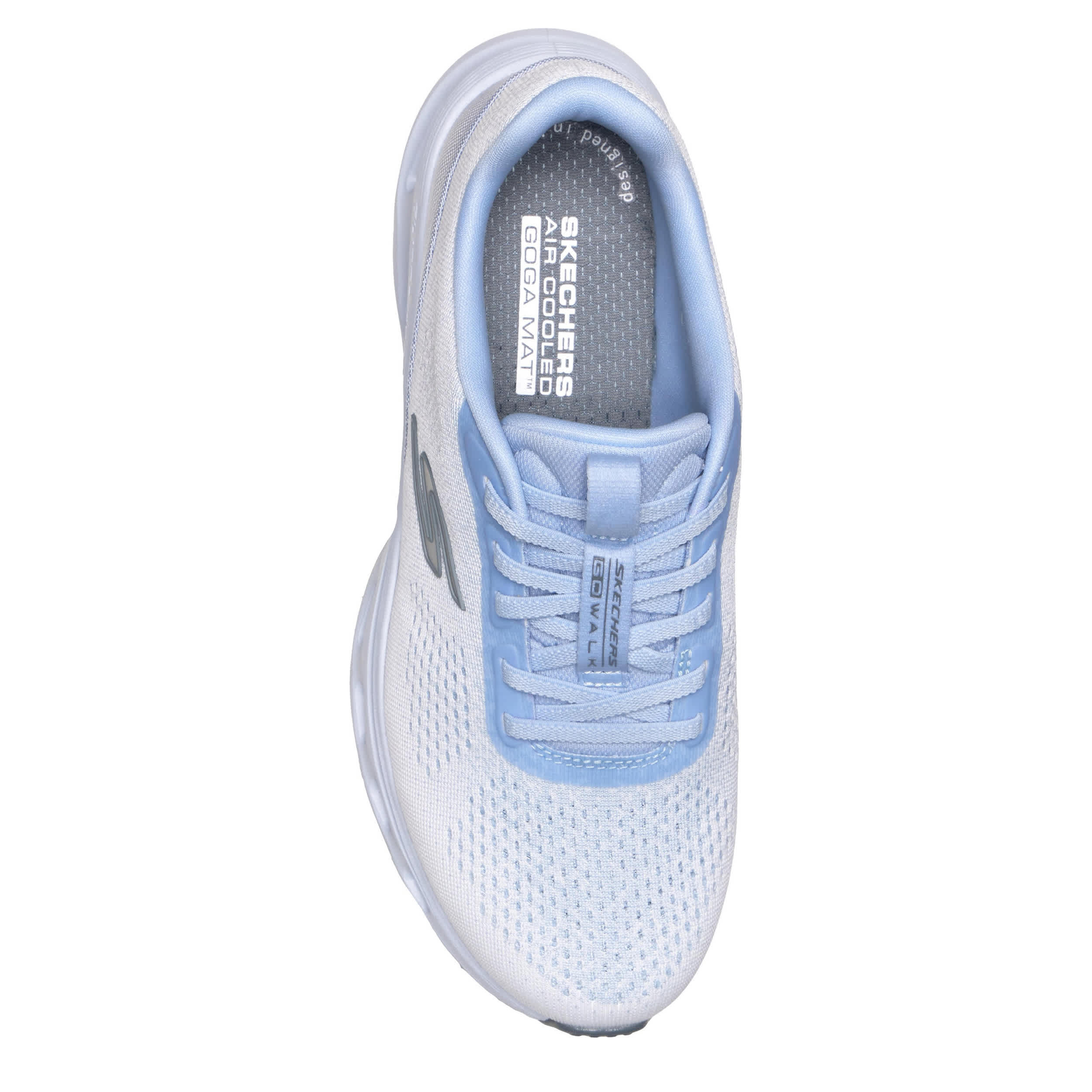 SKECHERS-WOMENS GO WALK GLIDE-STEP RUNNING SHOE-LIGHT BLUE & BLUE