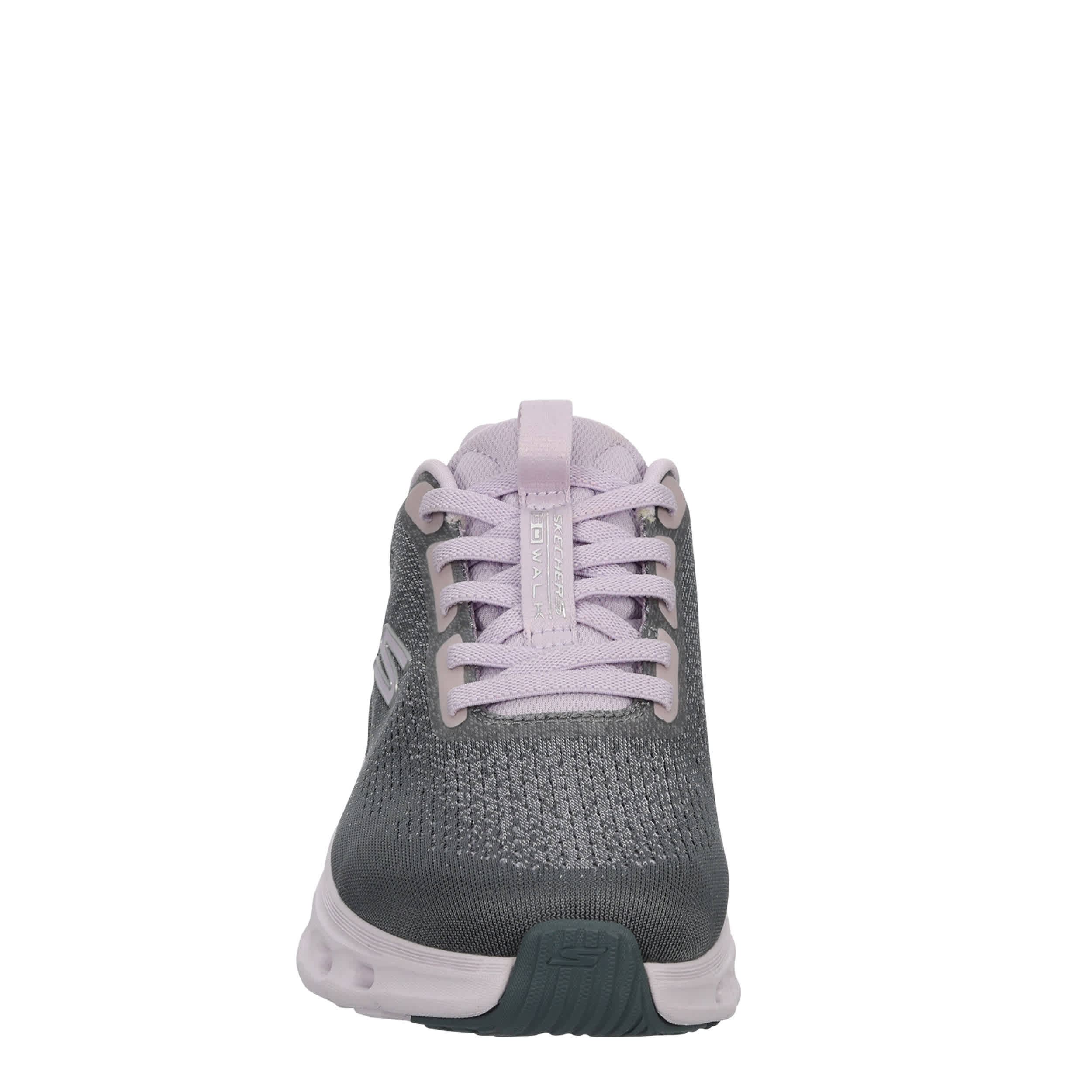 SKECHERS-WOMENS GO WALK GLIDE-STEP RUNNING SHOE-GREY & LILAC