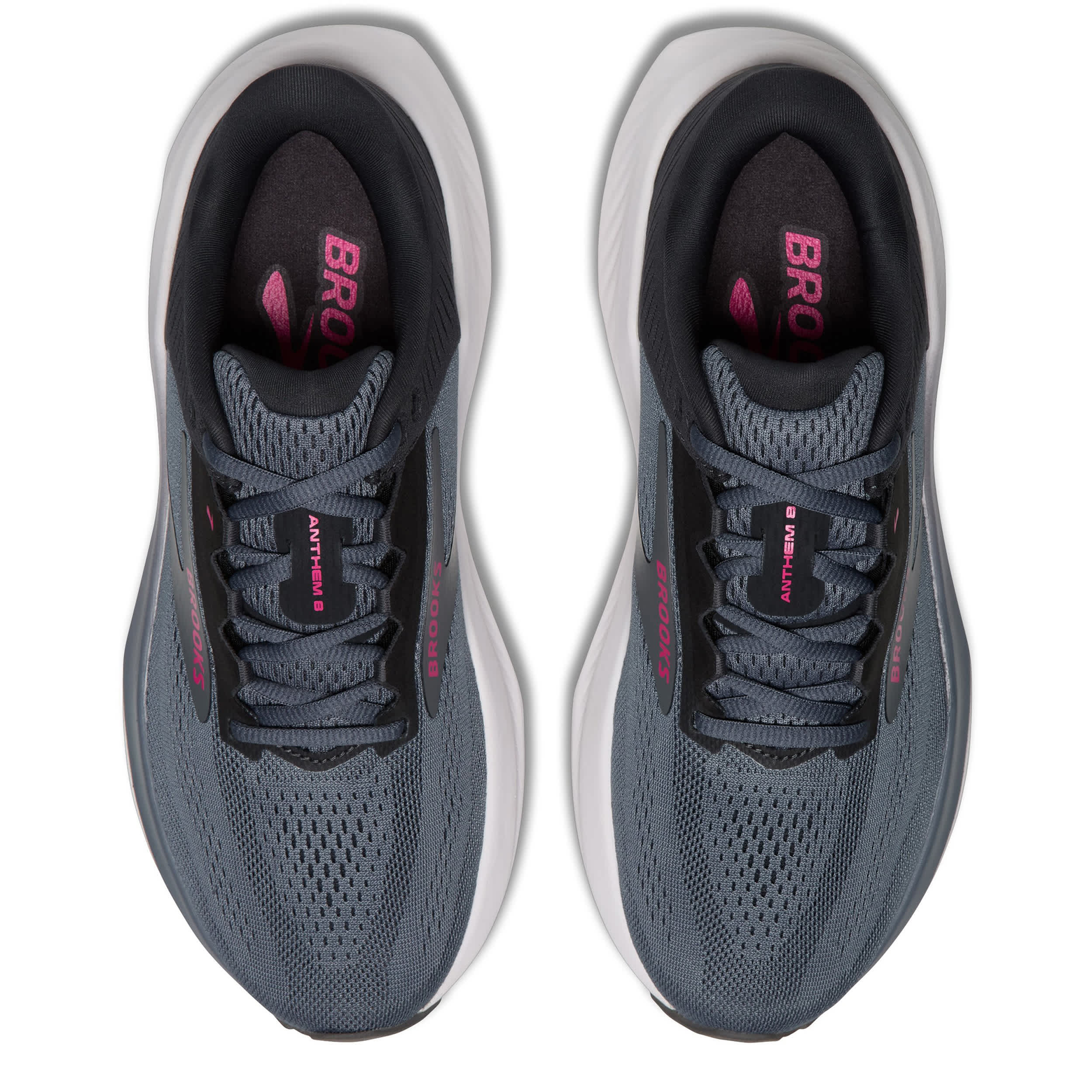 BROOKS-WOMENS ANTHEM 8 RUNNING SHOE-GREY & FUSCHIA