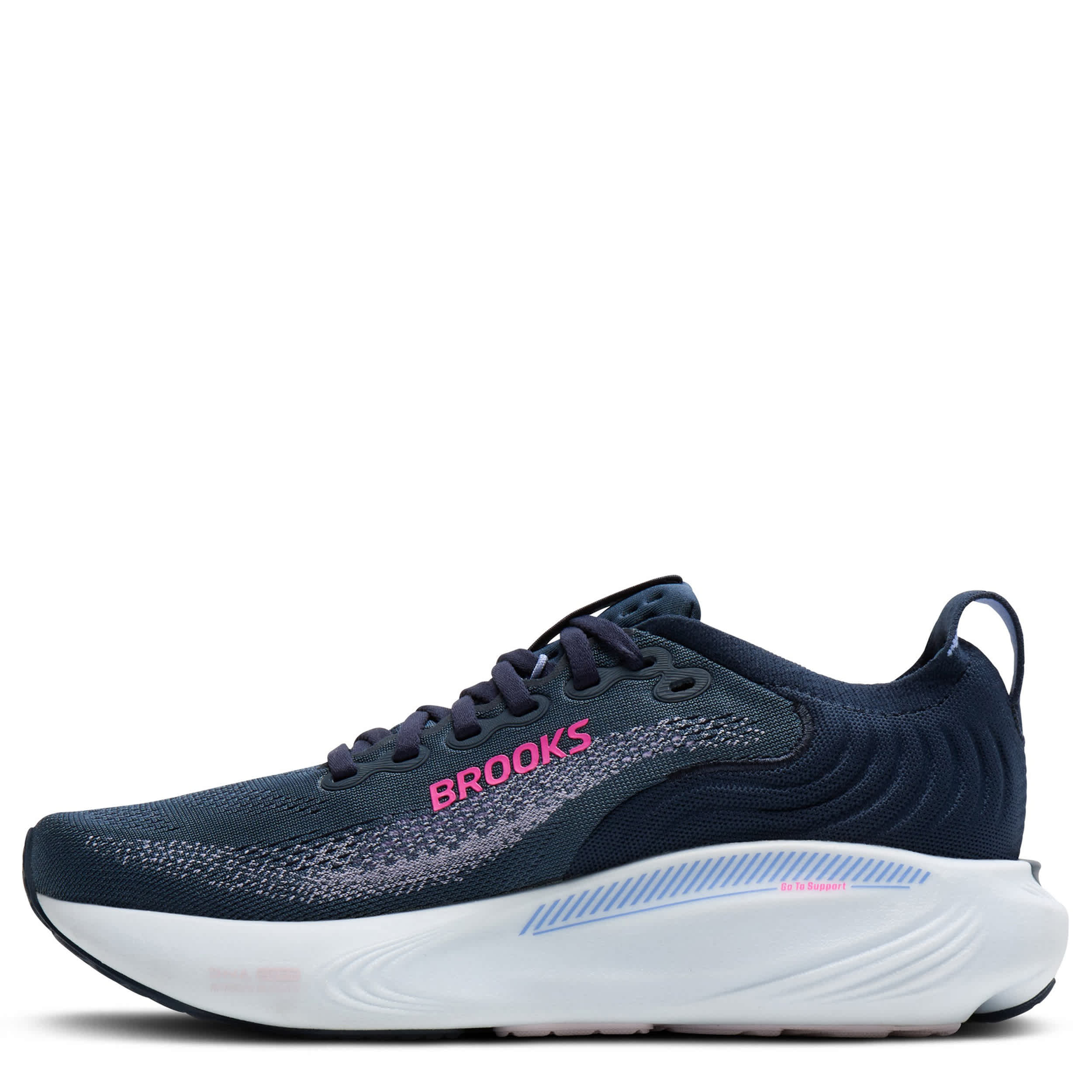 BROOKS-WOMENS ADRENALINE GTS 25 RUNNING SHOE-NAVY & PURPLE