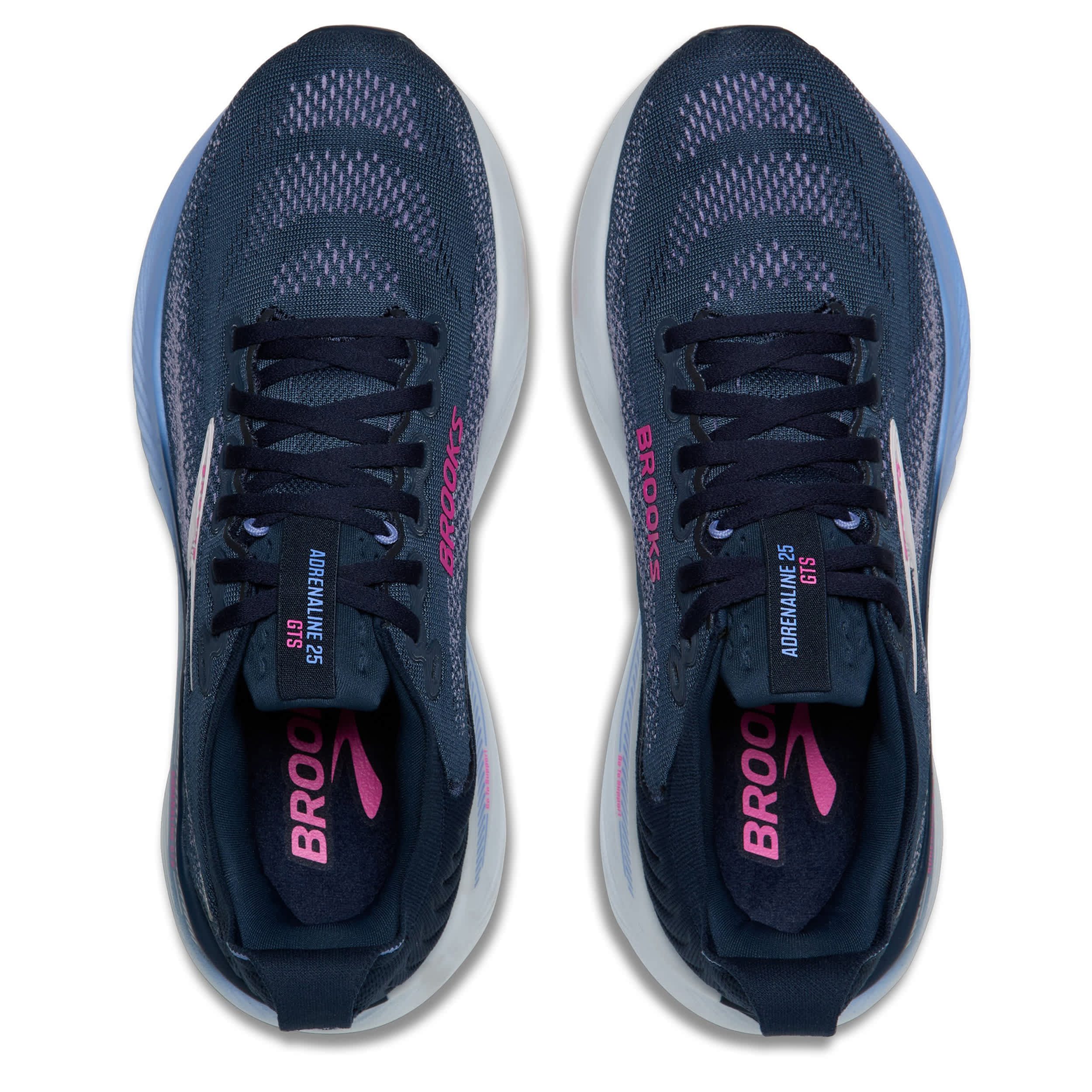 BROOKS-WOMENS ADRENALINE GTS 25 RUNNING SHOE-NAVY & PURPLE