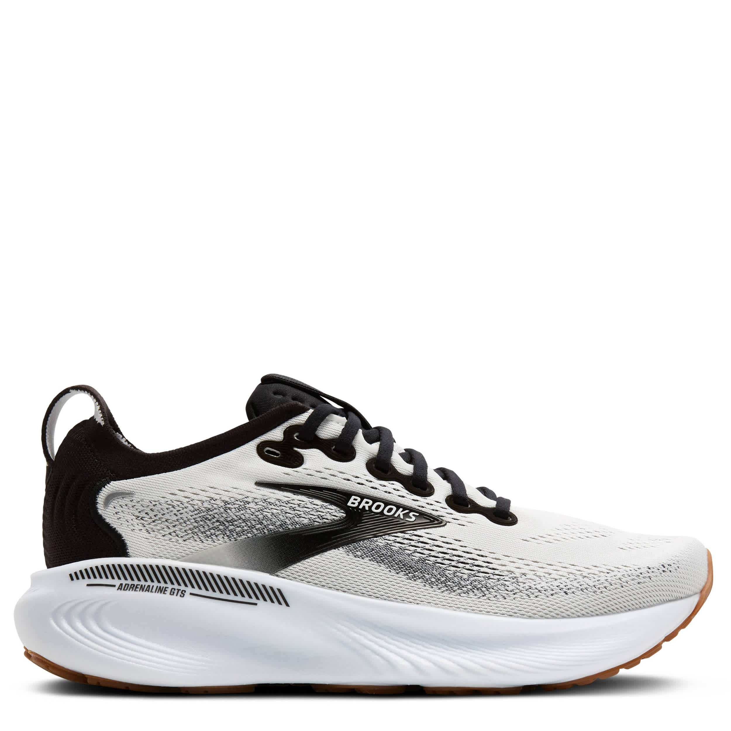 BROOKS-WOMENS ADRENALINE GTS 25 RUNNING SHOE-WHITE & BLACK