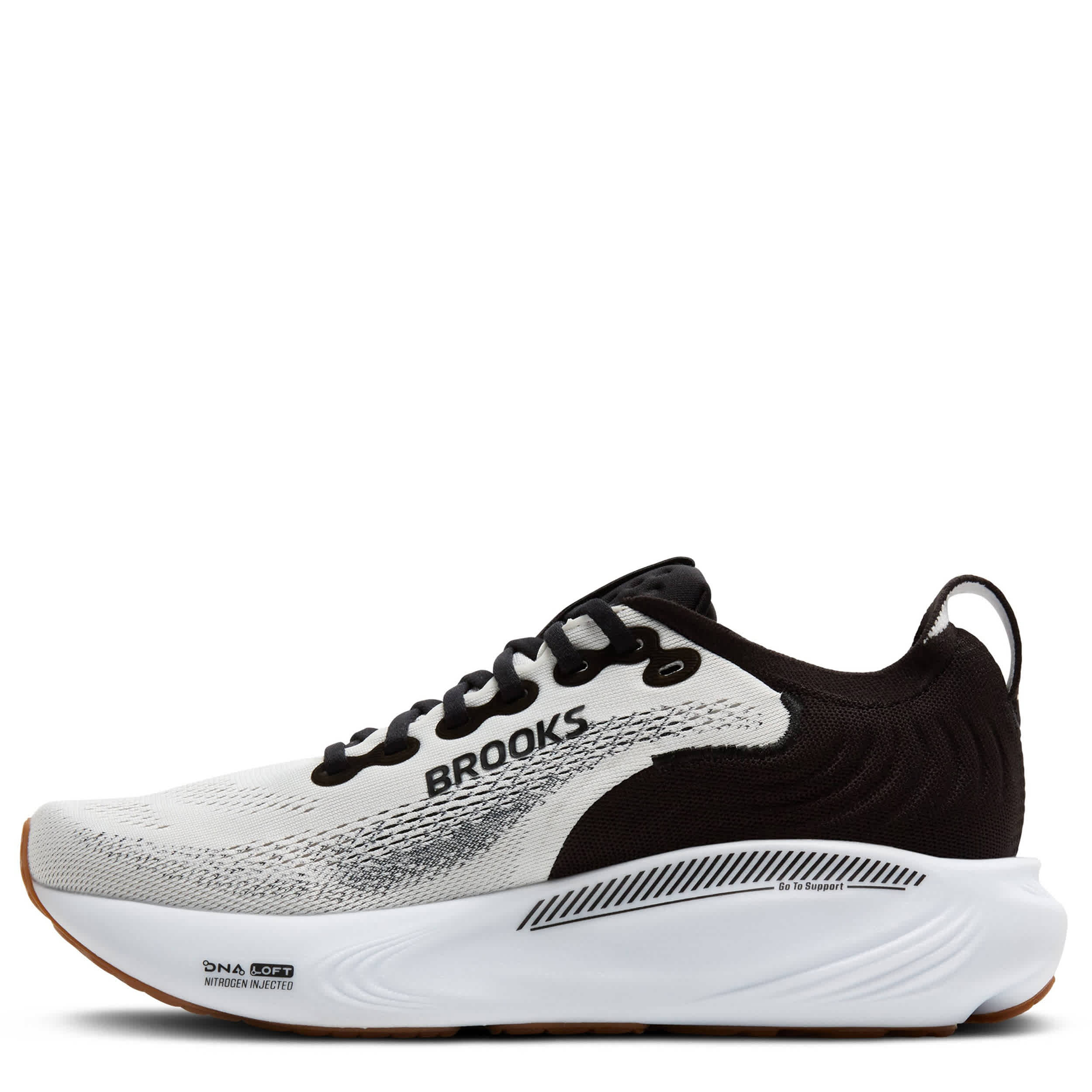 BROOKS-WOMENS ADRENALINE GTS 25 RUNNING SHOE-WHITE & BLACK