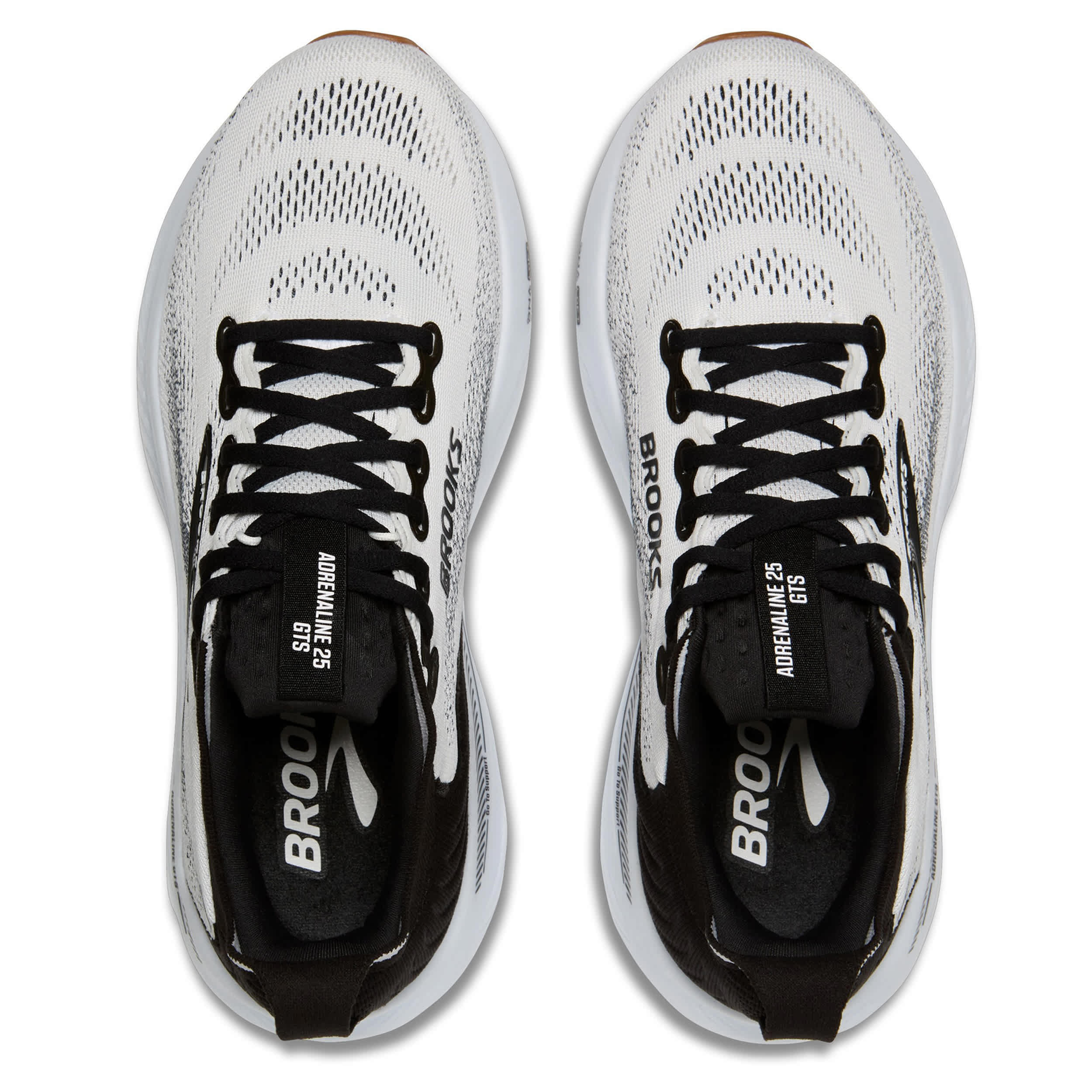 BROOKS-WOMENS ADRENALINE GTS 25 RUNNING SHOE-WHITE & BLACK