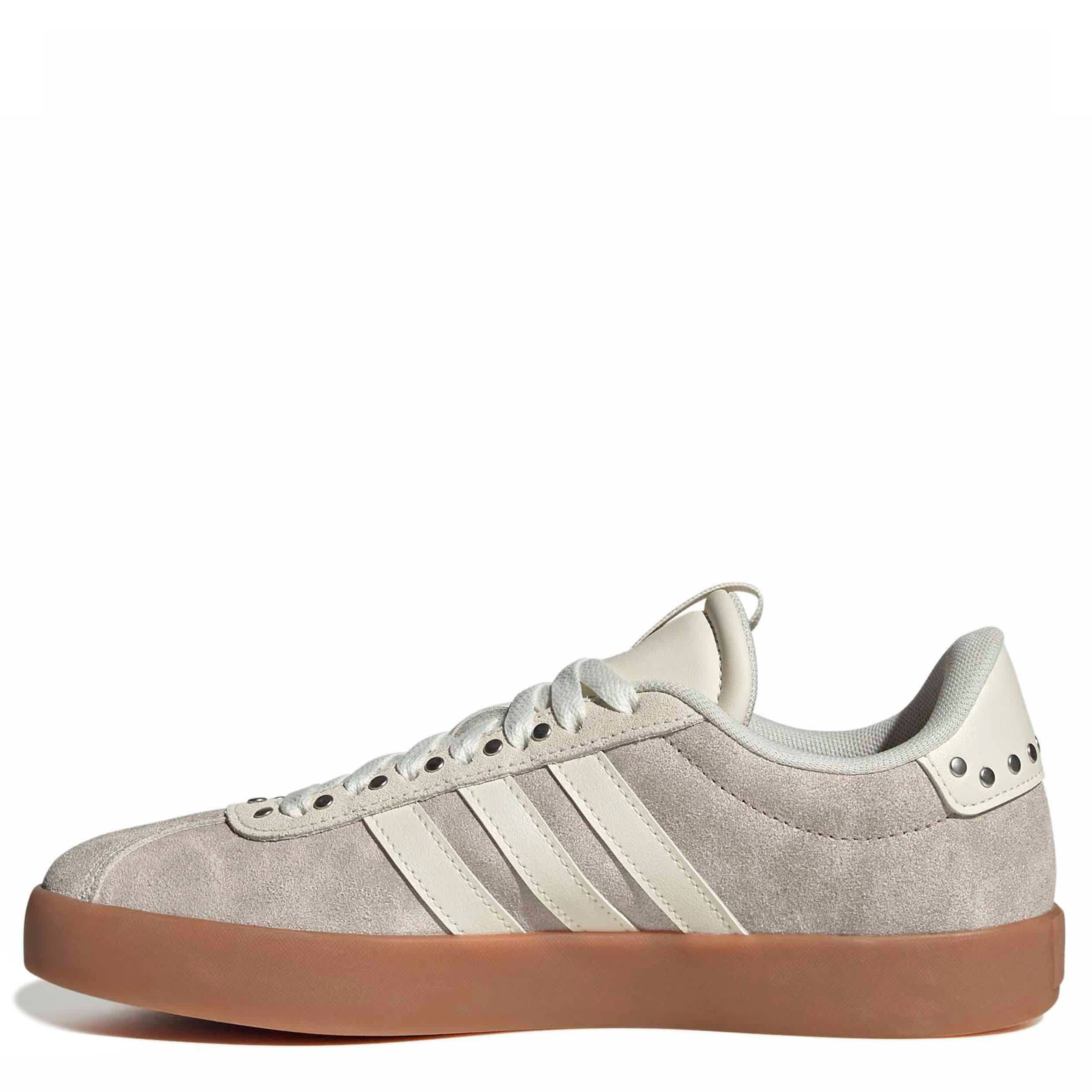 ADIDAS-WOMENS VL COURT 3.0 SNEAKER-BEIGE & OFF WHITE