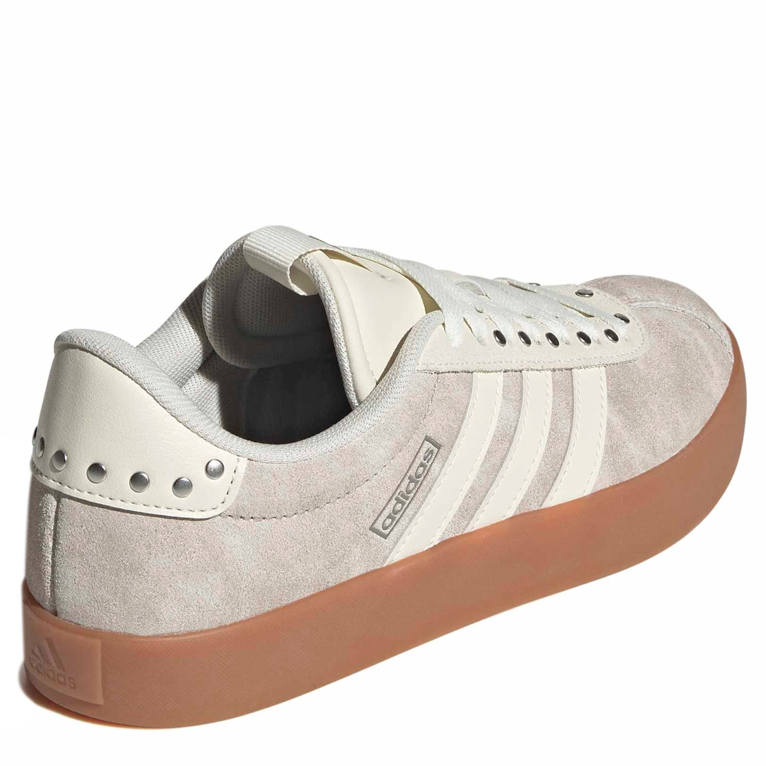 ADIDAS-WOMENS VL COURT 3.0 SNEAKER-BEIGE & OFF WHITE