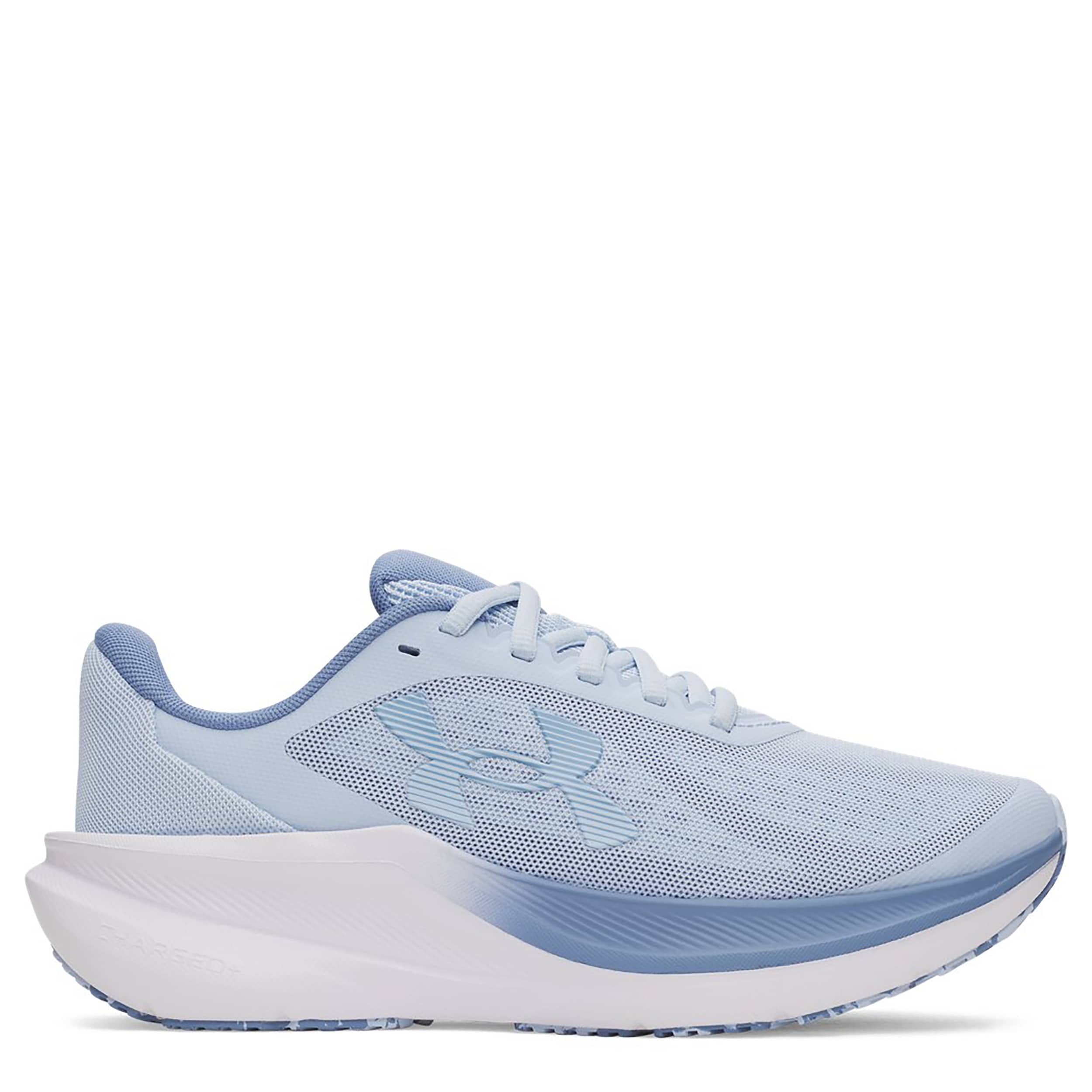 UNDER ARMOUR-WOMENS CHARGED+ CHASE RUNNING SHOE-LIGHT BLUE & BLUE