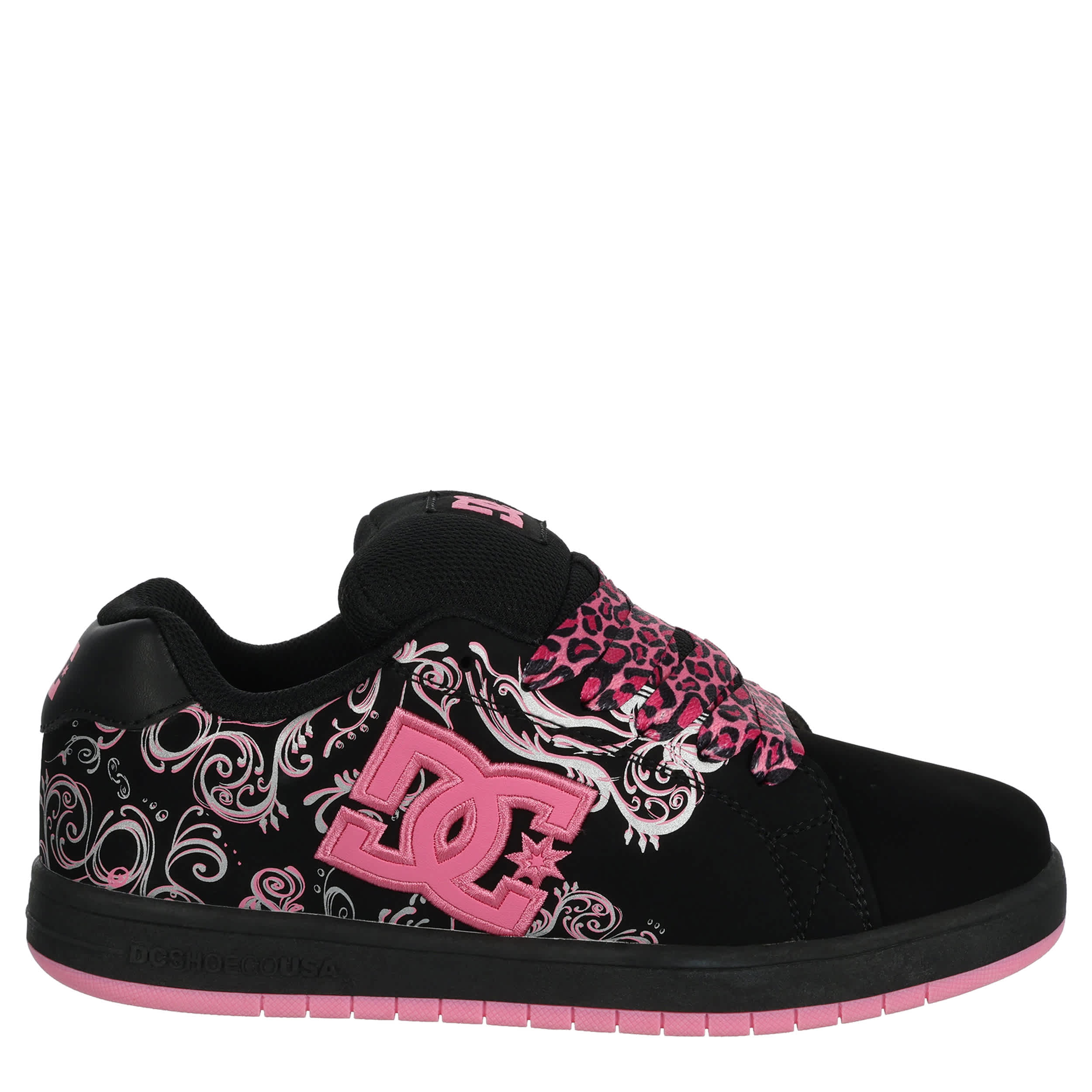 DC SHOES-WOMENS GAVELER SNEAKER-BLACK & PINK