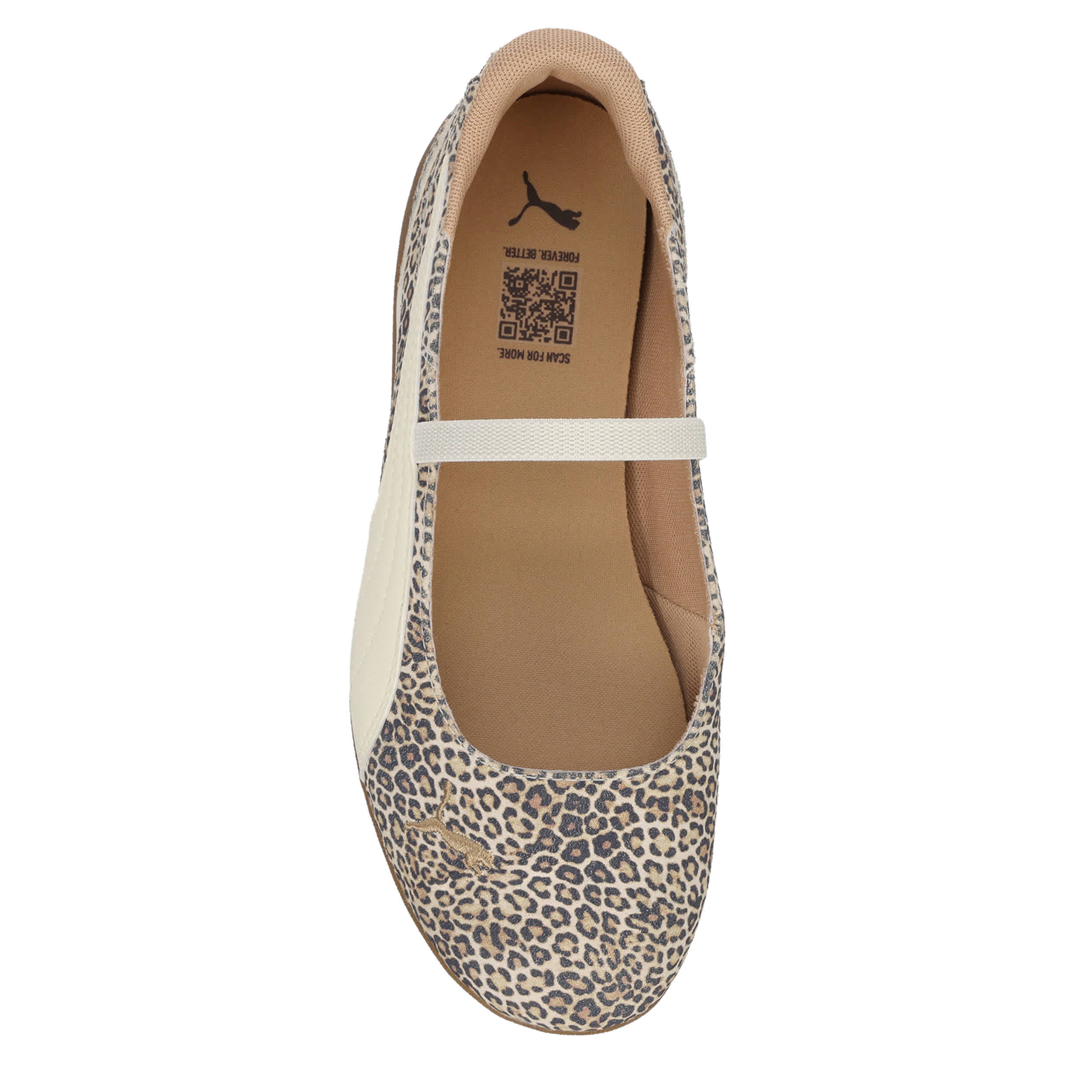 PUMA-WOMENS REPLICATCH BALLET SNEAKER-LEOPARD & OFF WHITE