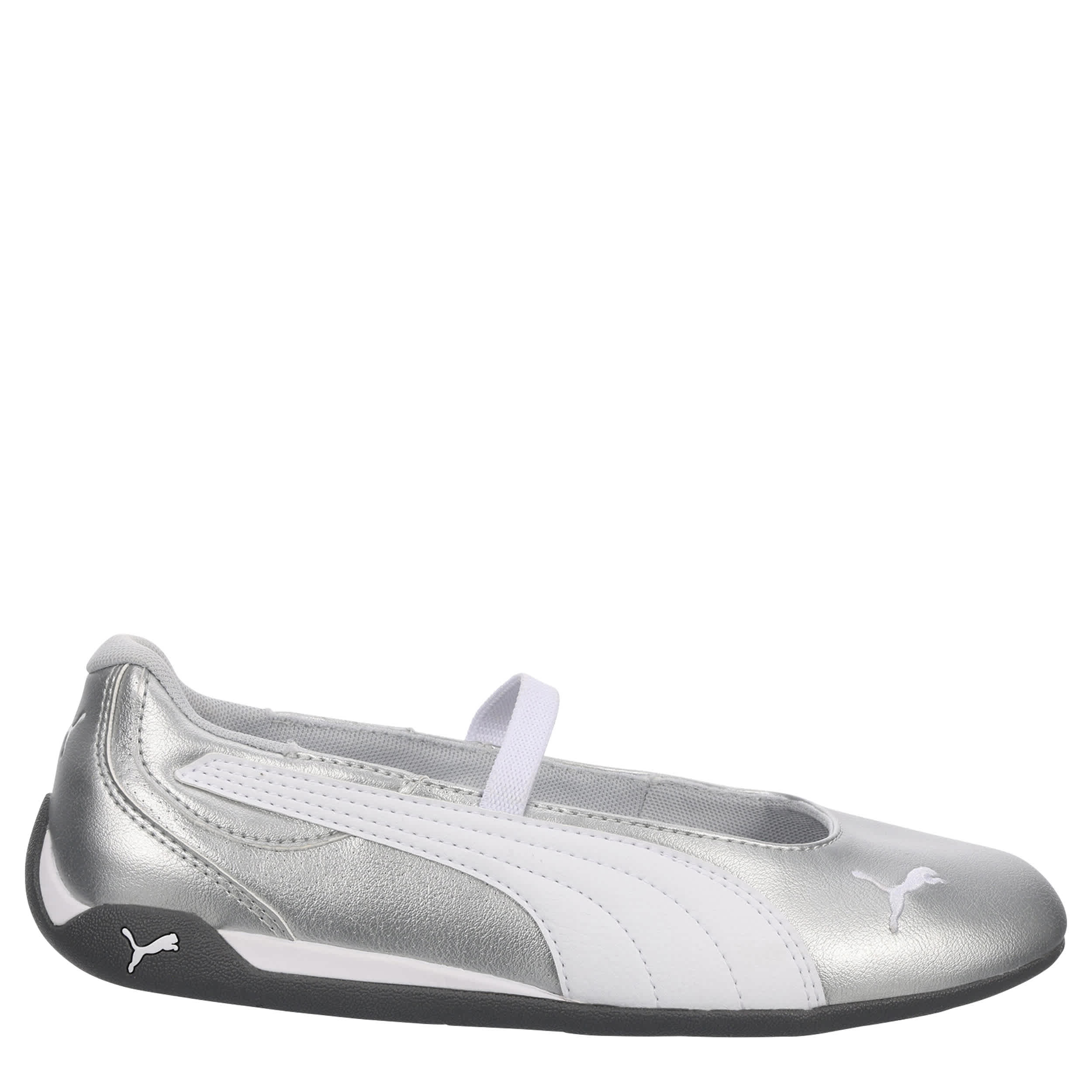 PUMA-WOMENS REPLICATCH BALLET SNEAKER-SILVER & WHITE