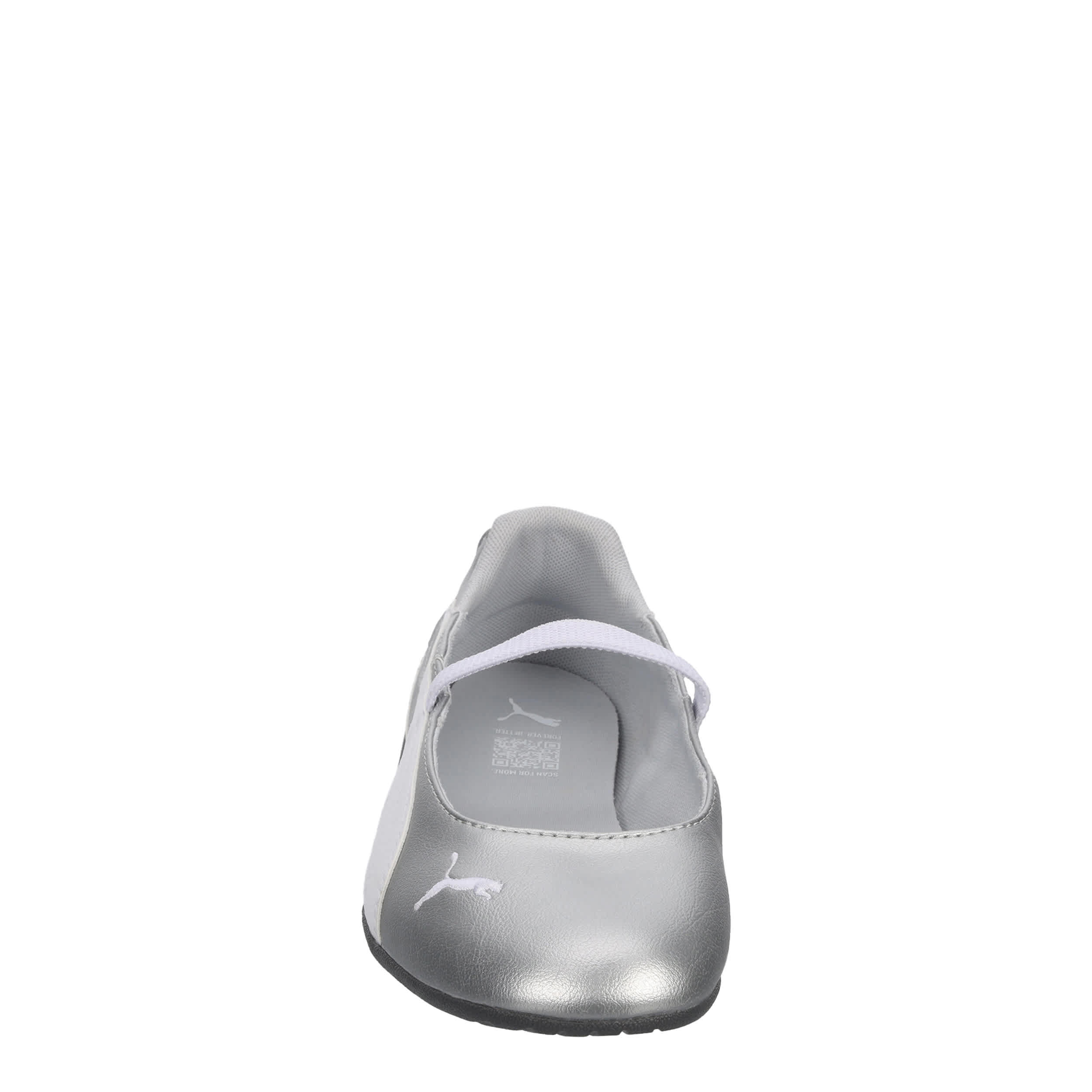 PUMA-WOMENS REPLICATCH BALLET SNEAKER-SILVER & WHITE