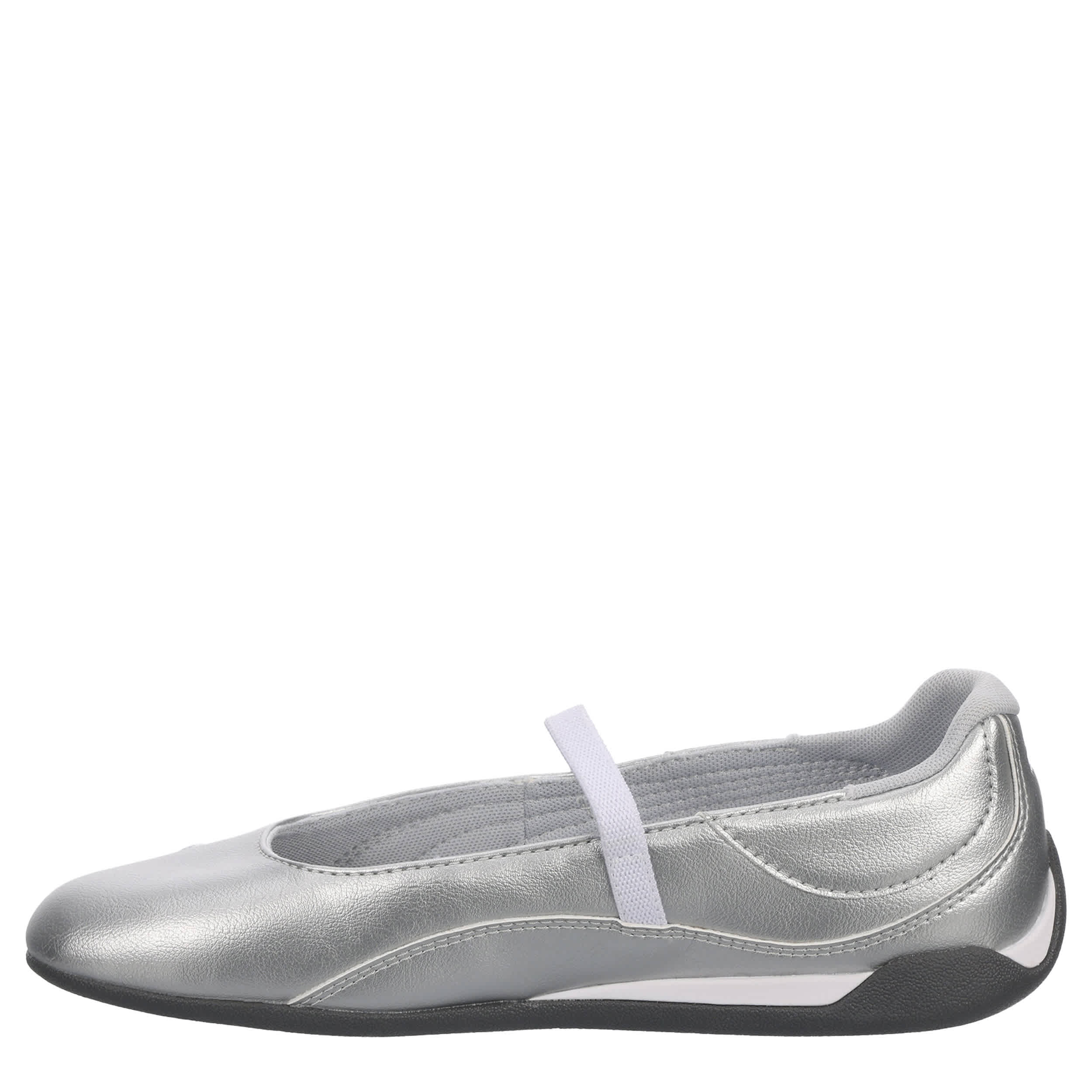 PUMA-WOMENS REPLICATCH BALLET SNEAKER-SILVER & WHITE