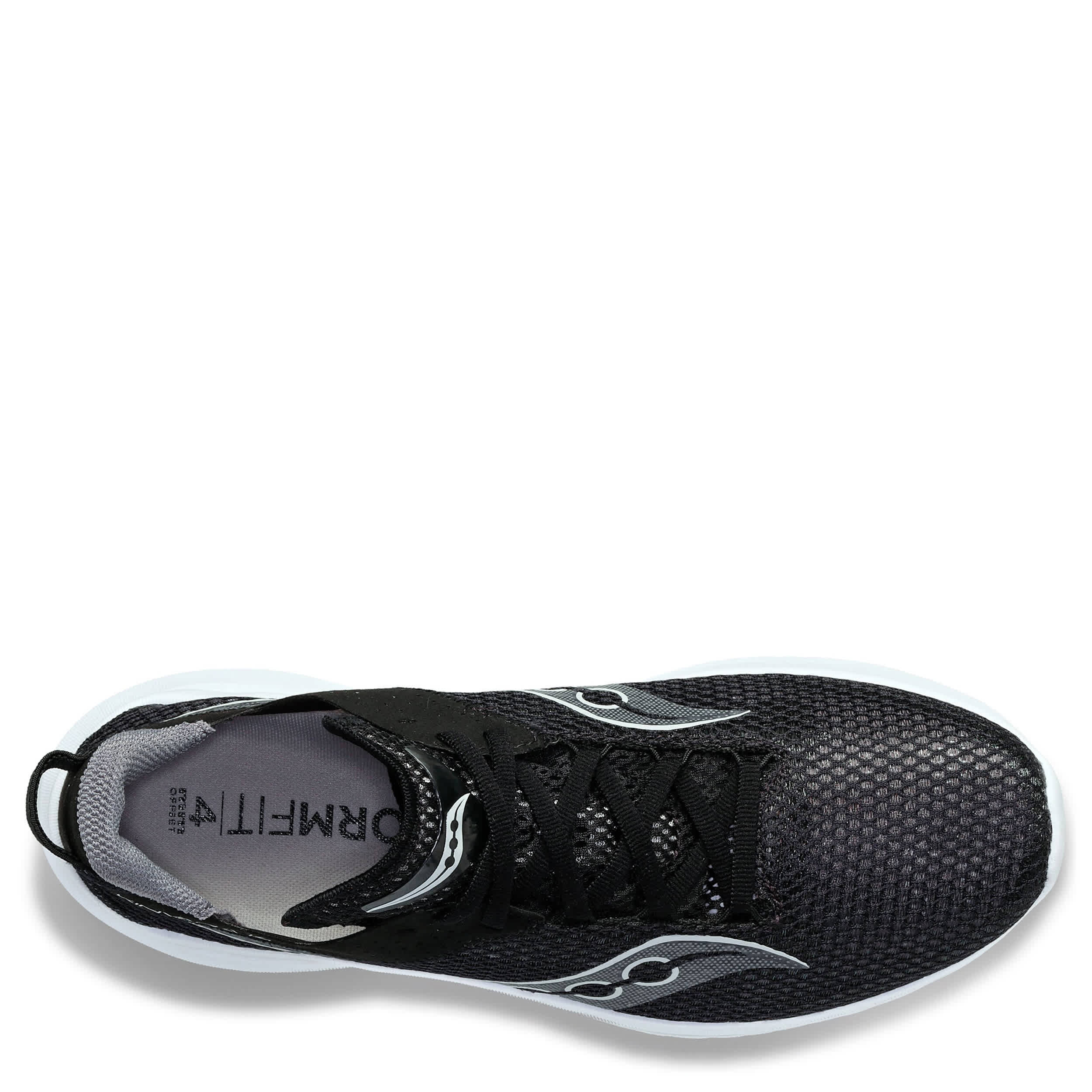 SAUCONY-WOMENS KINVARA 14 RUNNING SHOE-BLACK & WHITE