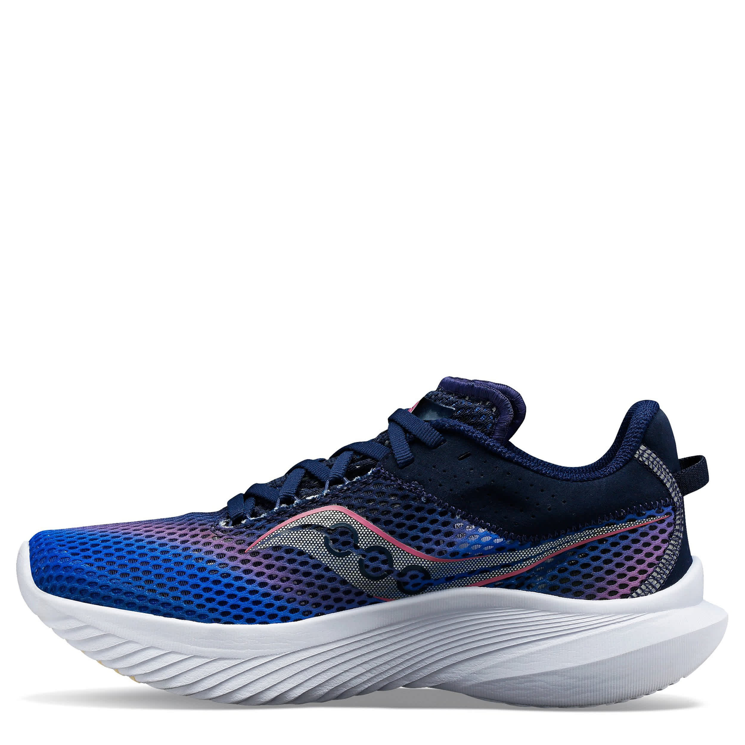 SAUCONY-WOMENS KINVARA 14 RUNNING SHOE-NAVY & PINK