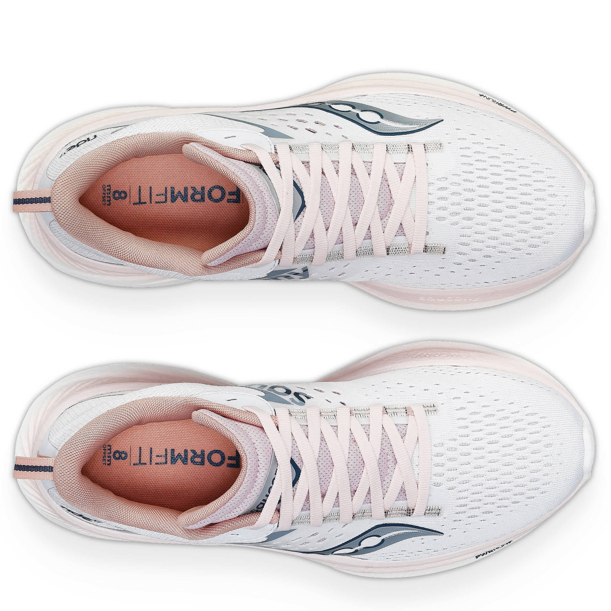 SAUCONY-WOMENS RIDE 17 RUNNING SHOE-OFF WHITE & TAN