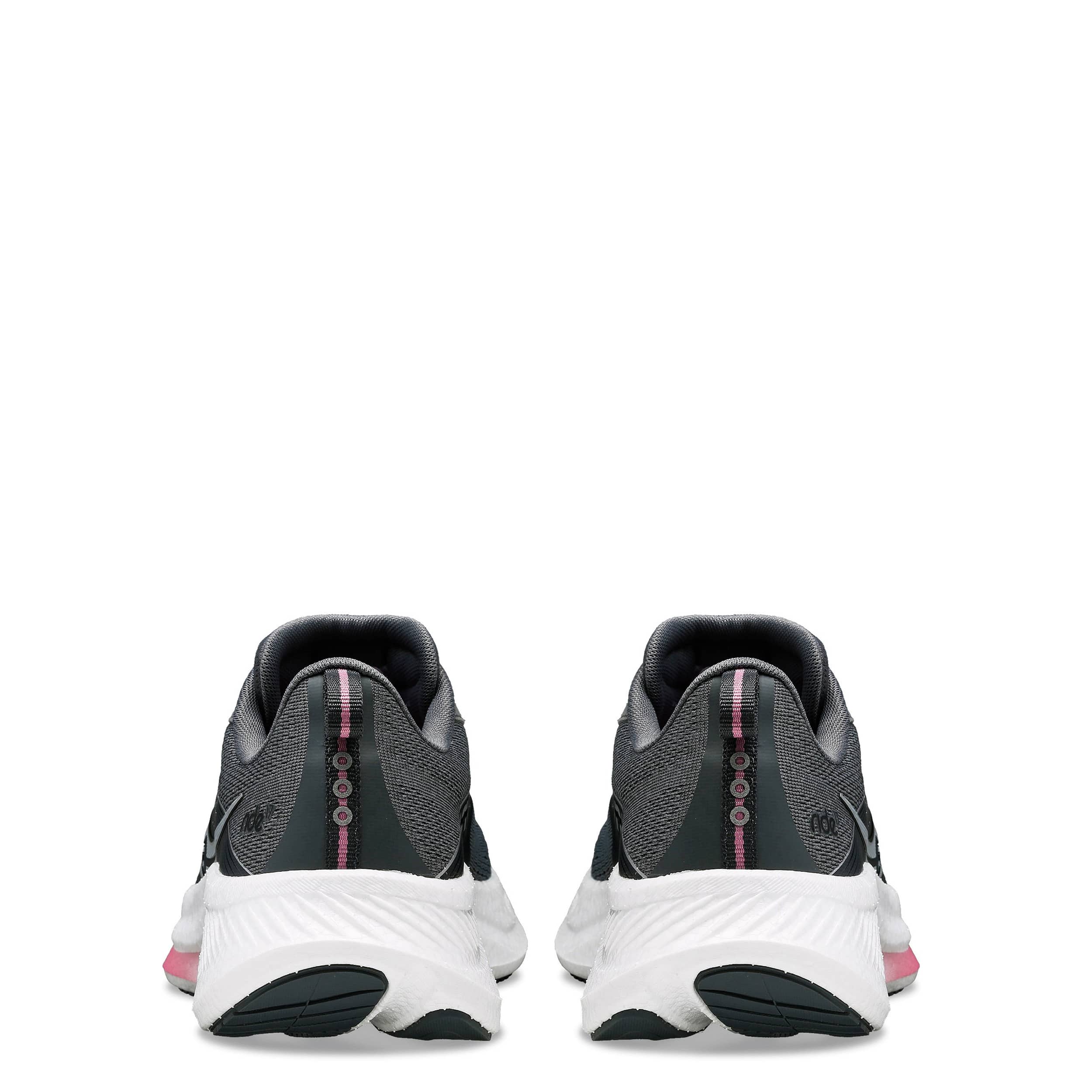 SAUCONY-WOMENS RIDE 17 RUNNING SHOE-GREY & PINK