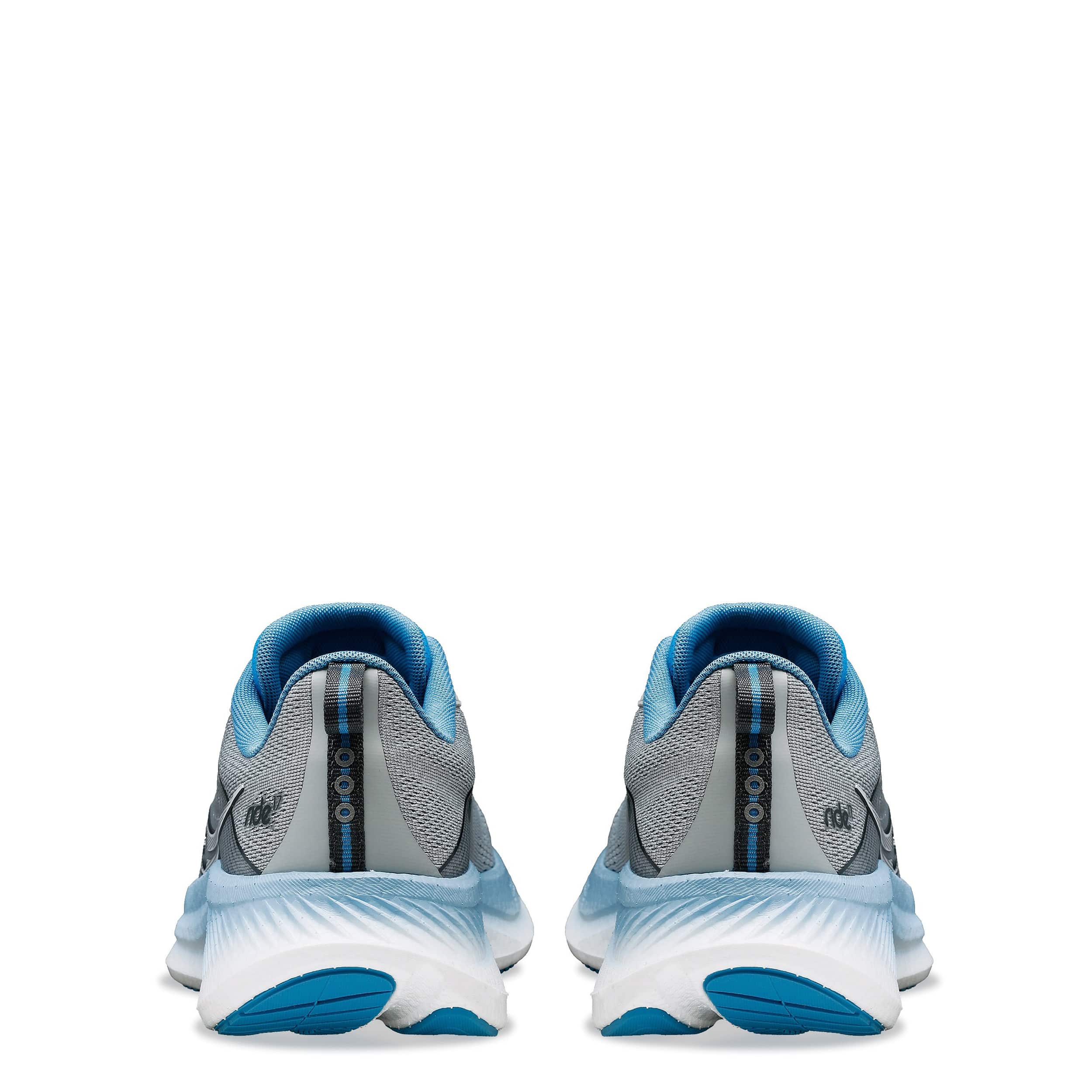 SAUCONY-WOMENS RIDE 17 RUNNING SHOE-GREY & BLUE
